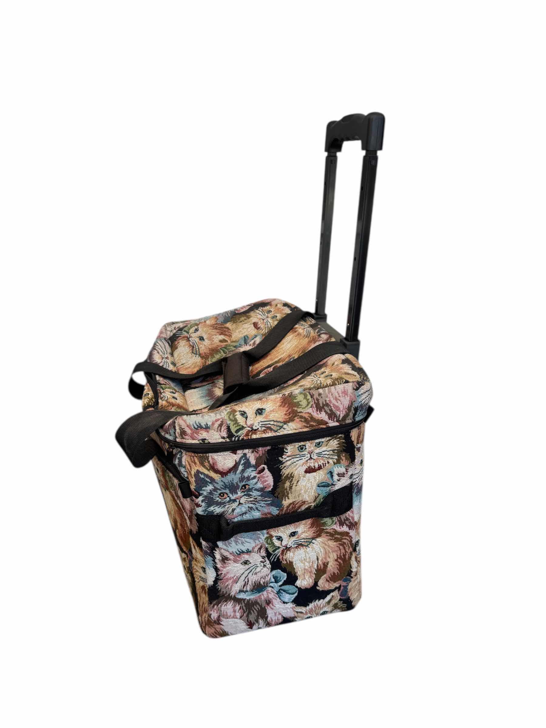Photo 1 of CAT LUGGAGE TRAVEL ROLLING BAG, SUITCASE, CAT DESIGN 21” X 14” X H19”