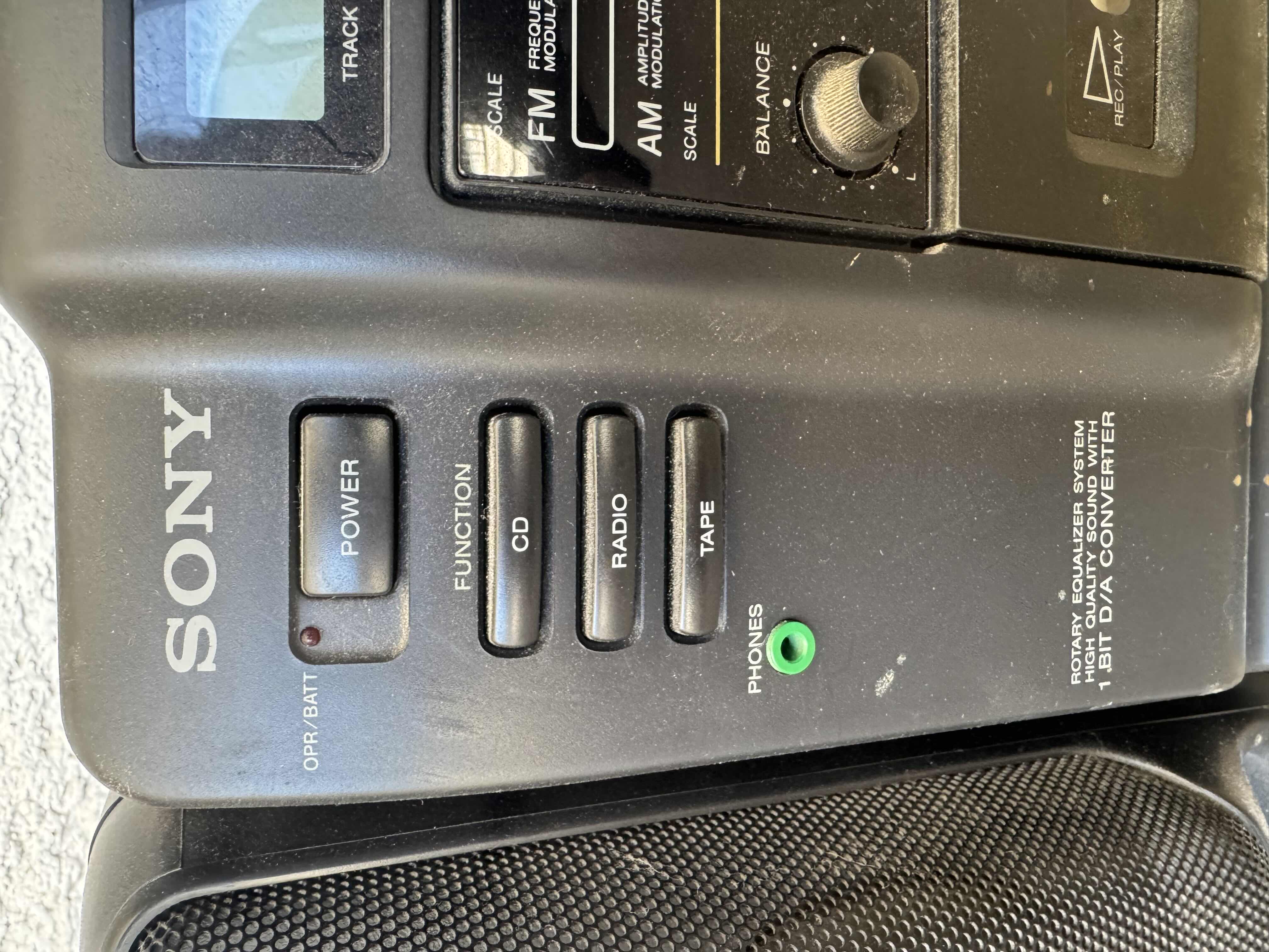 Photo 1 of VINTAGE SONY CD RADIO CASSETTE- RECORDER, BLACK 25” X 7” X H10”