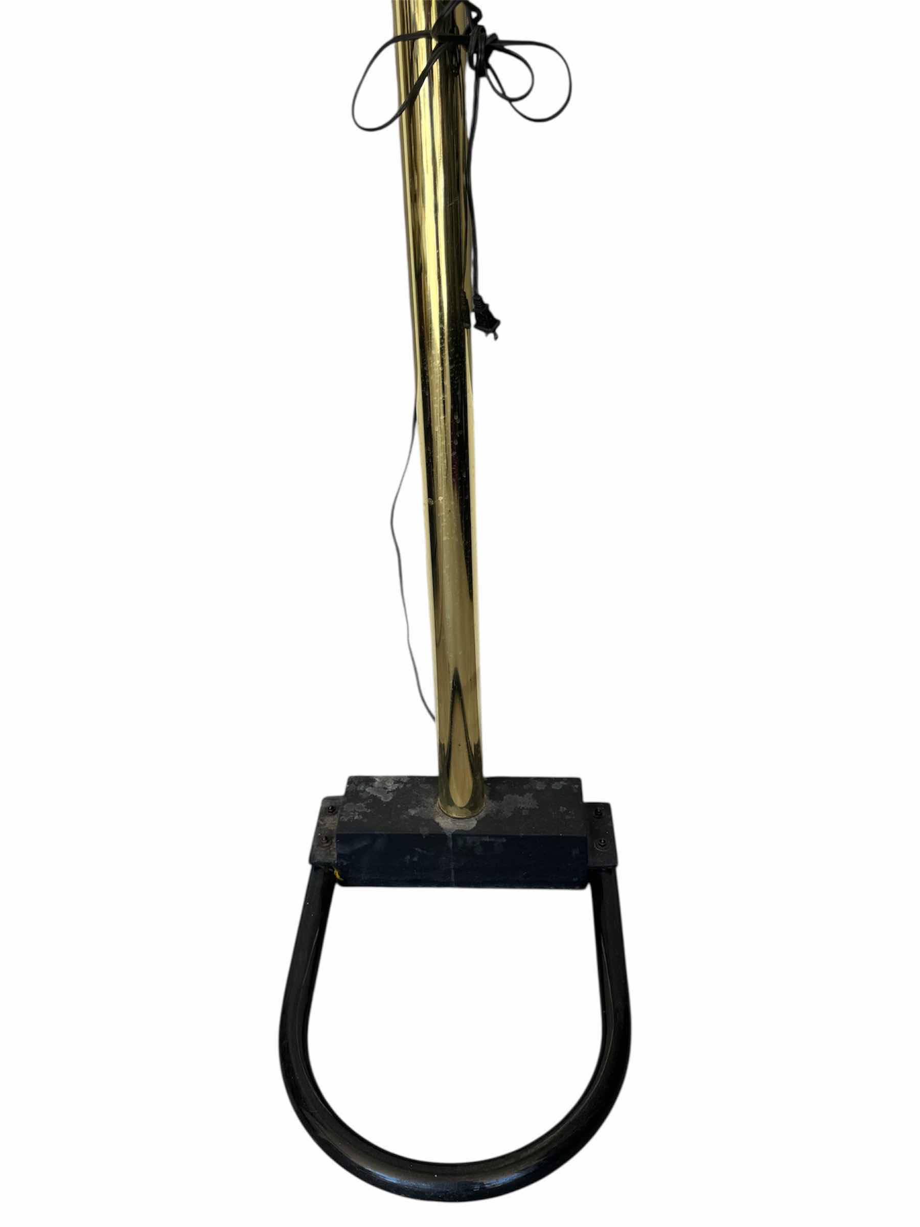Photo 1 of LIGHT GUZZINI STYLE LAMP, LIVING ROOM FLOOR LAMP, DIMMING LAMP, METAL, GOLD/BLACK 65” X 17” X H80”