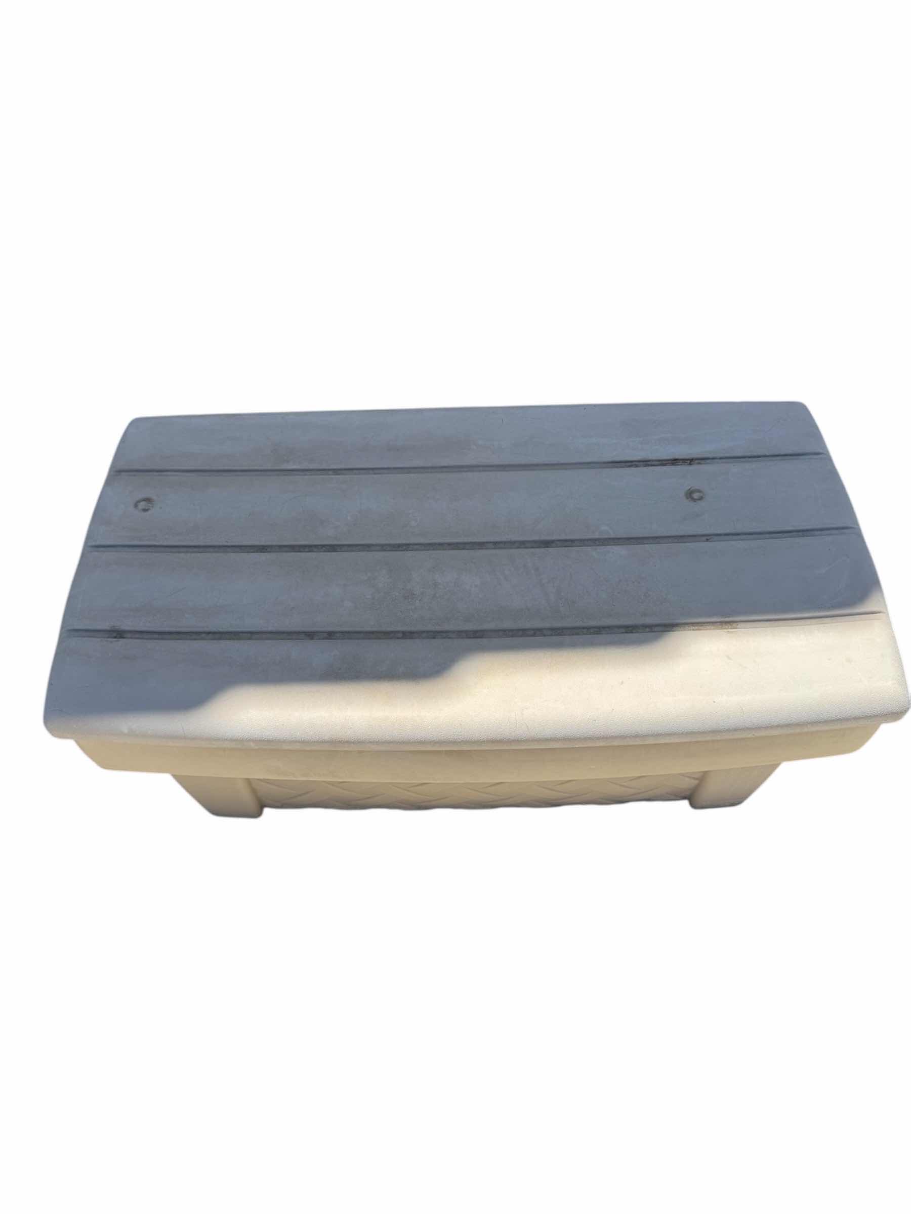 Photo 1 of HEAVY DUTY OUTDOOR STORAGE BENCH, PLASTIC, BEIGE 41”  X 23” X H19”
