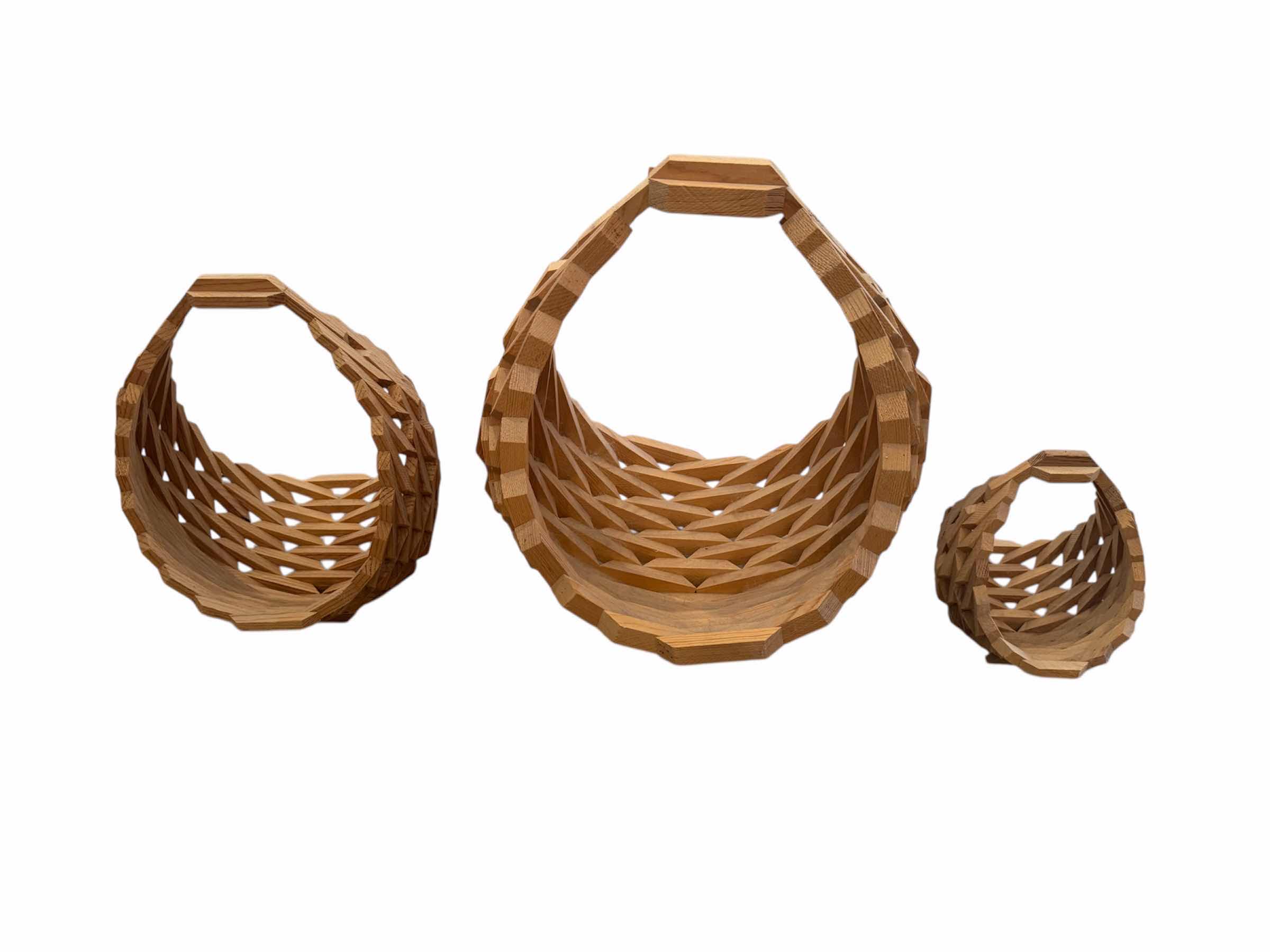 Photo 1 of 120
3- VINTAGE WOODEN BASKETS, HOME DECOR, HOME ESSENTIALS
H17” AND SMALLER