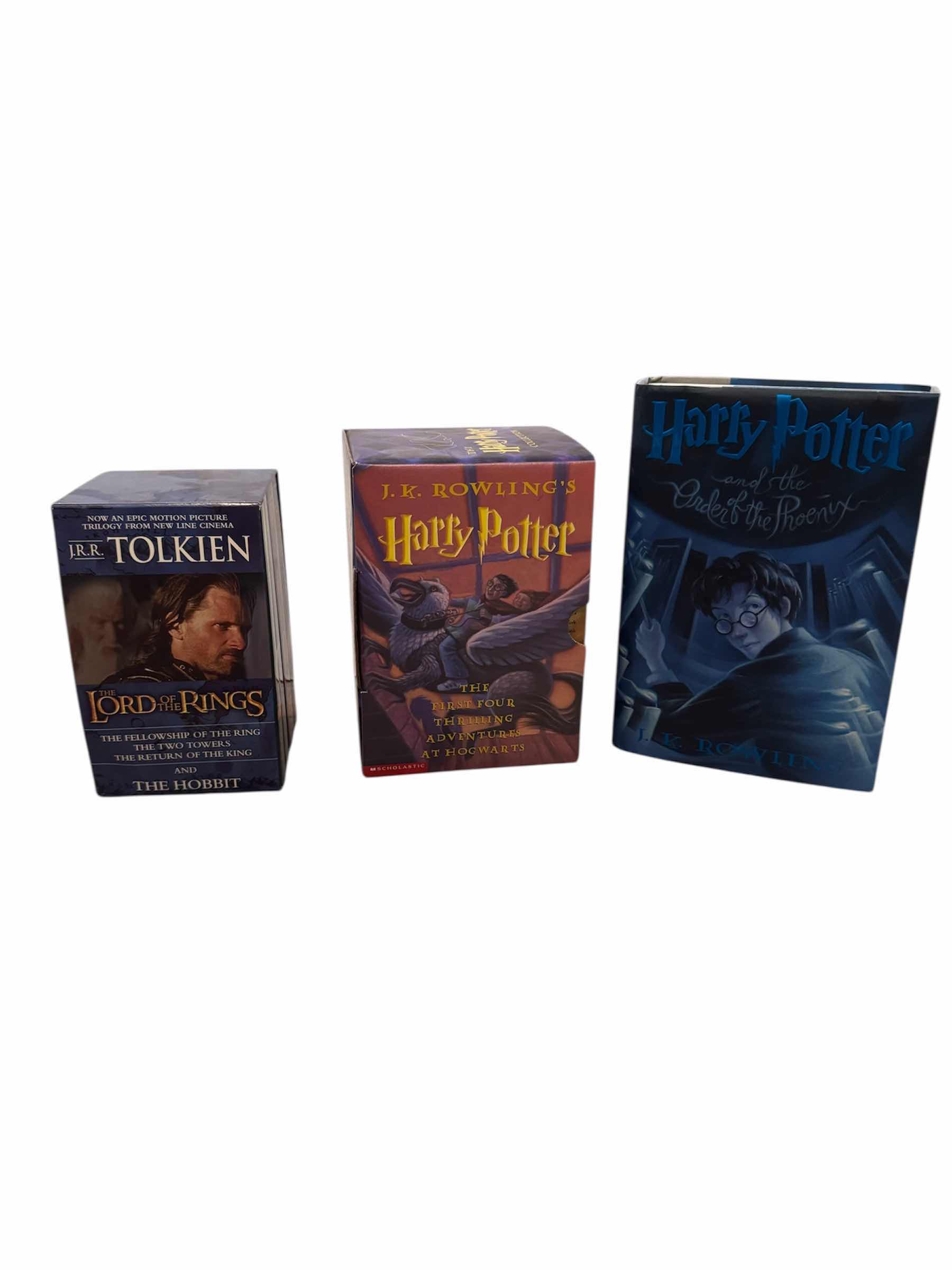 Photo 1 of 80
ASSORTED BOOK COLLECTION, HARRY POTTER, LORD OF THE RINGS, AND THE NEW WEBSTER’S  DICTIONARY