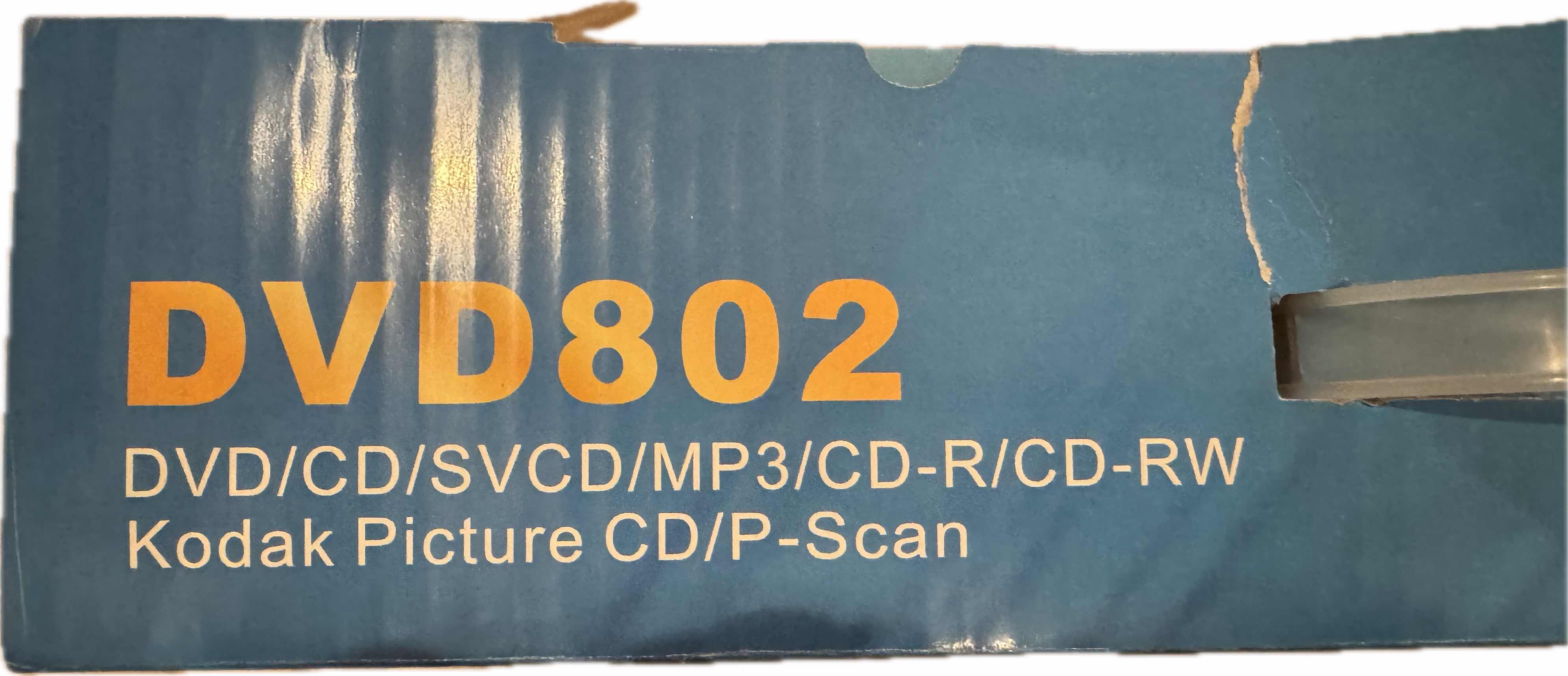Photo 1 of 89
NEW IN BOX VINTAGE DVD PLAYER AND CD PLAYER, DVD 802 DVD/CD/SVCD/MP3/CD-R/CD-RW KODAK PICTURE CD/P-SCAN