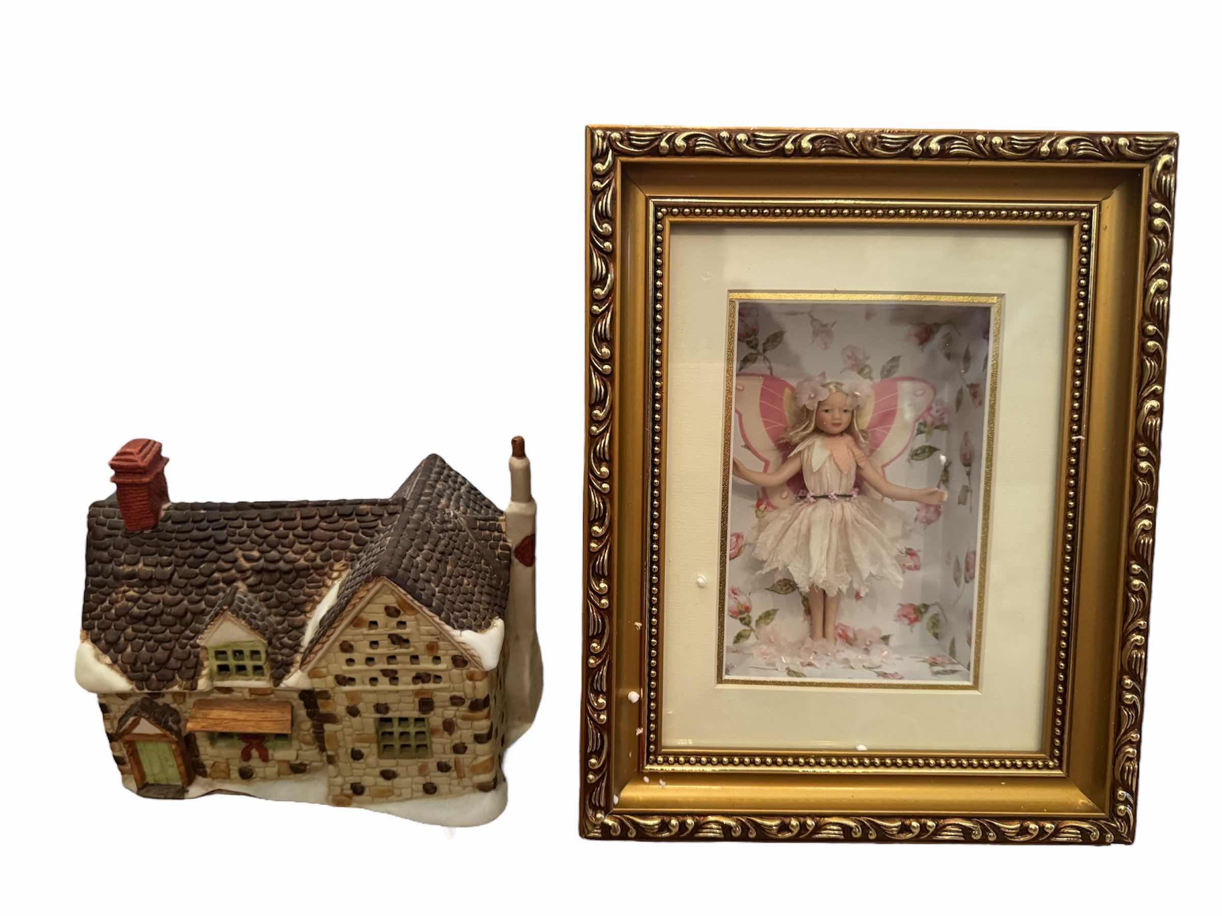 Photo 1 of 107
ASSORTED HOLIDAY CHRISTMAS DECOR, PORCELAIN STONE COTTAGE, 3- GLASS IRIDESCENT GLOBES CHRISTMAS ORNAMENTS, SERVING TRAY, HOLIDAY GIFT TAGS, FAUX HOLLY PANTS, AND PORCELAIN PINK FAIRY DOLL BY TOWN SQUARE MINIATURE

H10” AND SMALLER