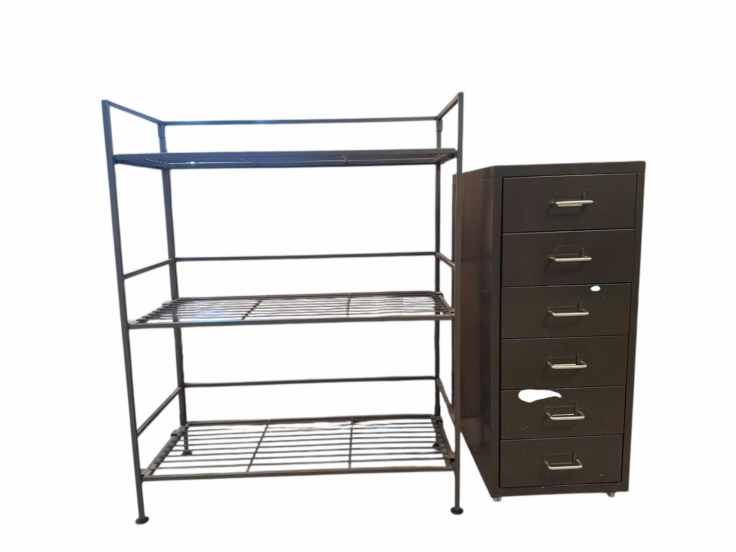 Photo 1 of 69
ROLLING METAL DRAWER STORAGE, AND 3- TIER METAL SHELVE/RACK 11.5” X 25.5” X H32”