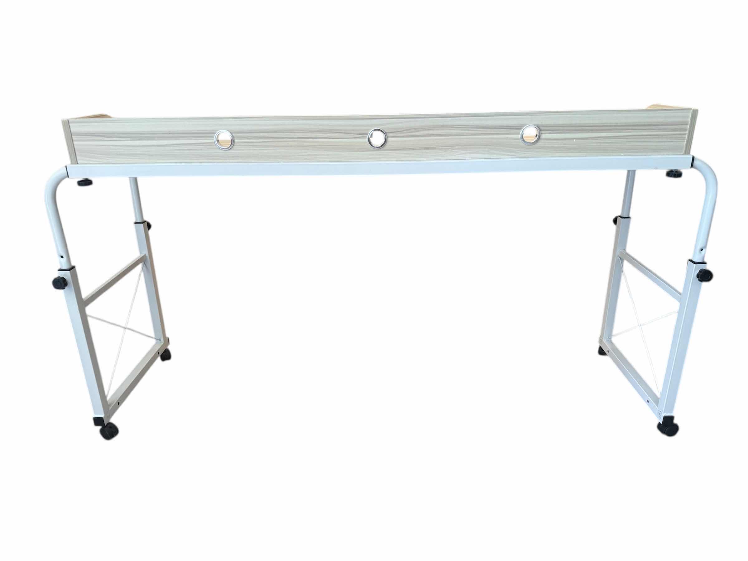 Photo 1 of 85
WHITE MOBILE STANDING DESK WOOD/METAL, OVER THE BED TABLE, CRAFTING TABLE

20” X 61.5” X H34”