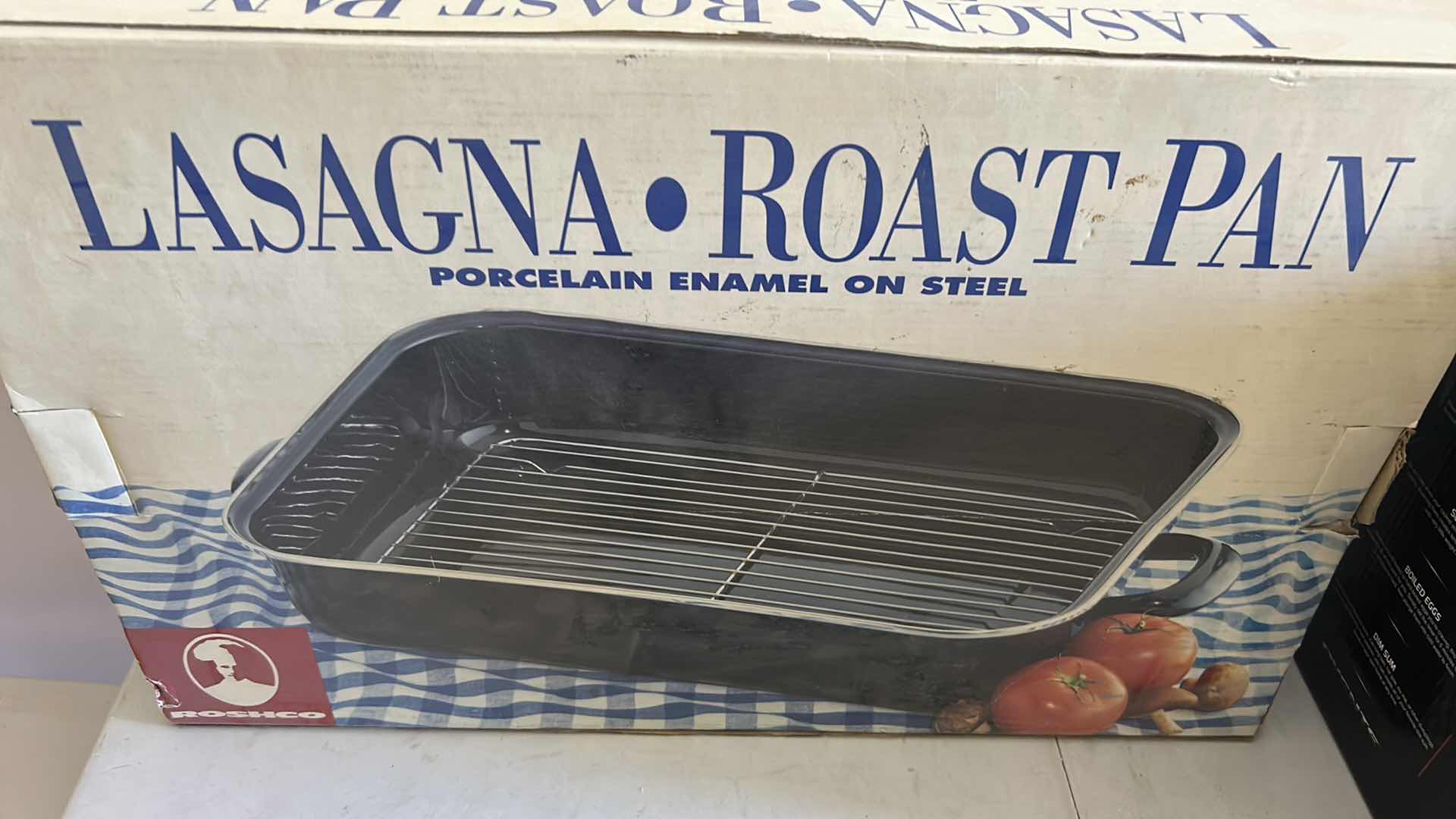 Photo 1 of PORCELAIN LASAGNA PAN FOOD MILL LE SAUCIER FOOD STEAMER