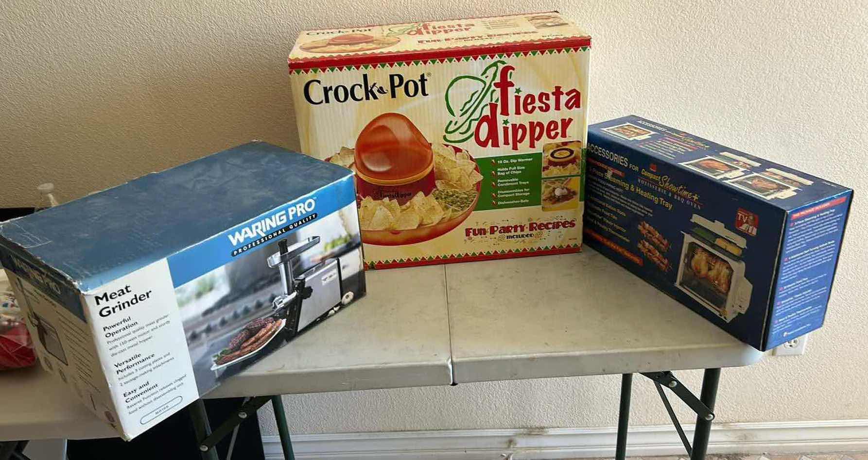 Photo 1 of CROCK POT FIESTA DIPPER WARING PRO MEAT GRINDER ACCESSORIES FOR STEAMING