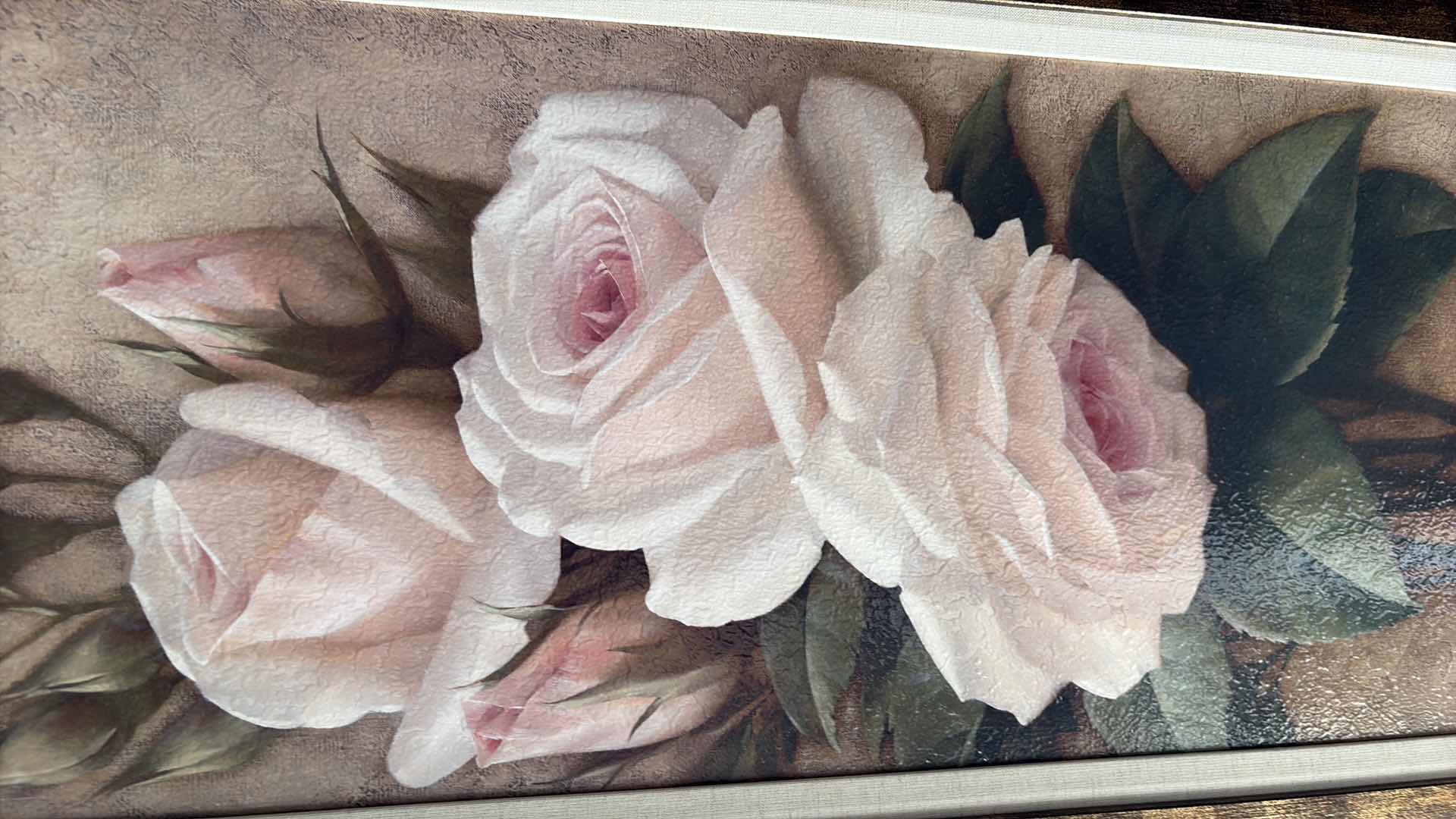 Photo 1 of FRAMED FLORAL ROSE ART PRINT 21”X2”X44”H