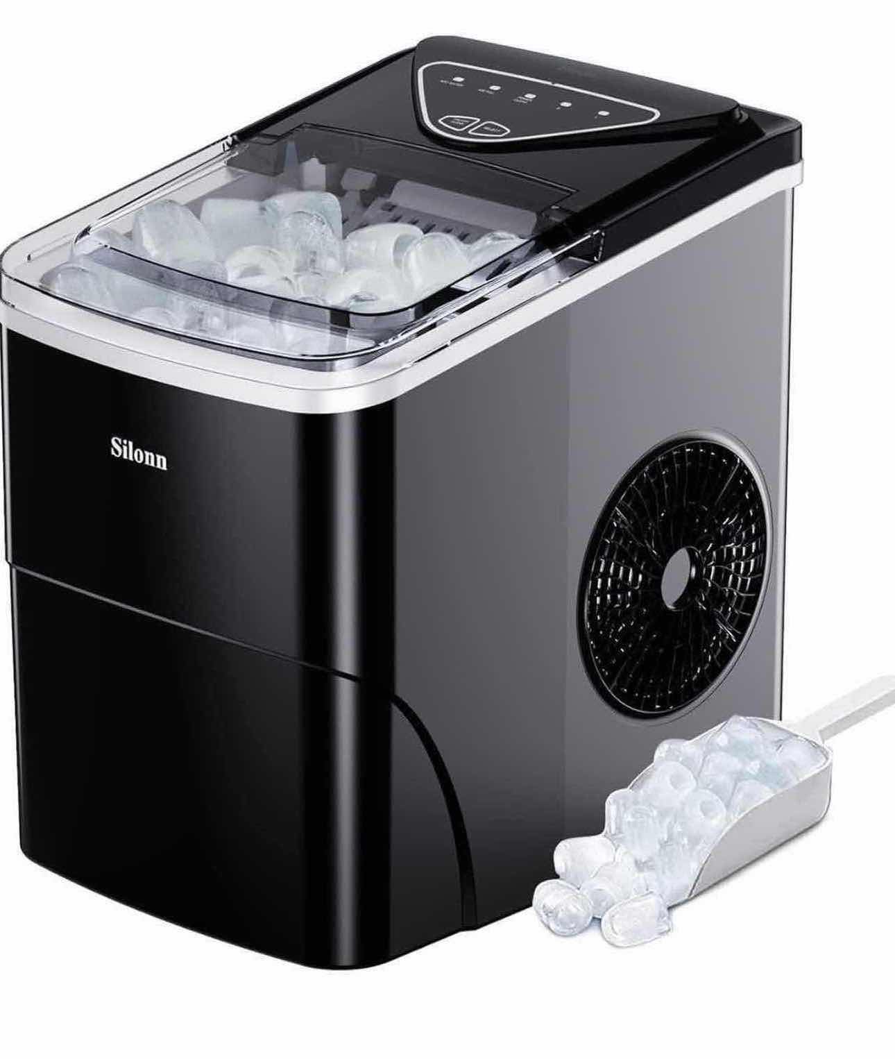 Photo 1 of BRAND NEW IN BOX SILONN PORTABLE ICE MAKER 10”X12”H RETAIL VALUE $80