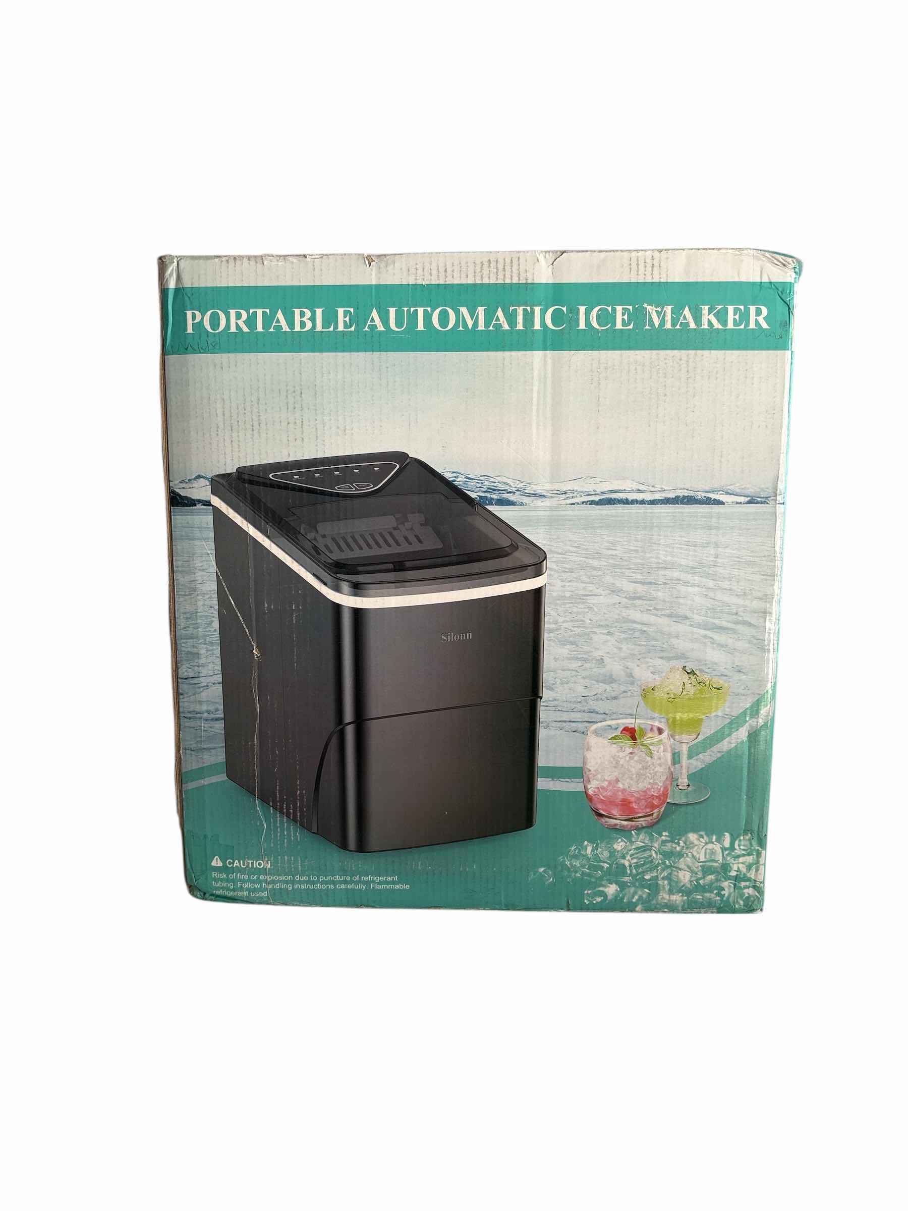 Photo 1 of BRAND NEW IN BOX SILONN PORTABLE ICE MAKER 10”X12”H RETAIL VALUE $80