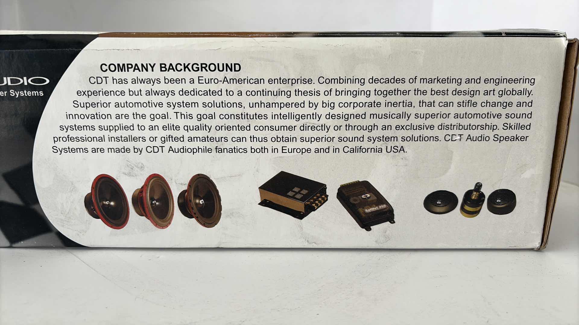 Photo 1 of NEW IN BOX CDT AUDIO AUDIOPHILE SPEAKER SYSTEMS RETAIL VALUE $85.00