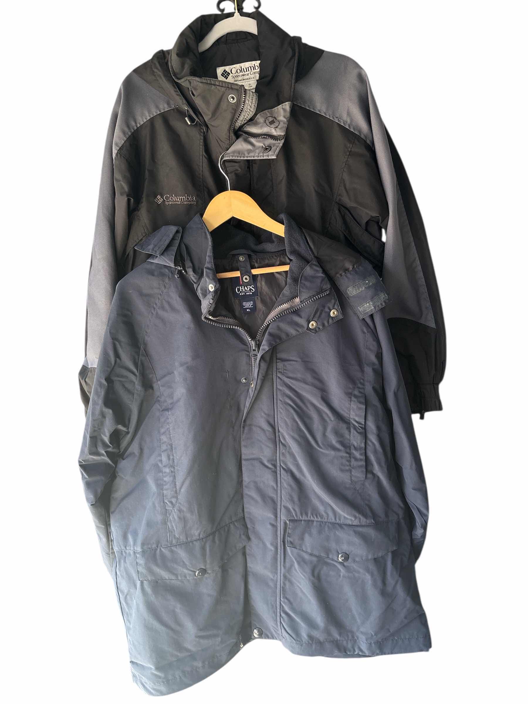 Photo 1 of MENS WINTERWEAR JACKETS COLUMBIA L AND CHAPS XL