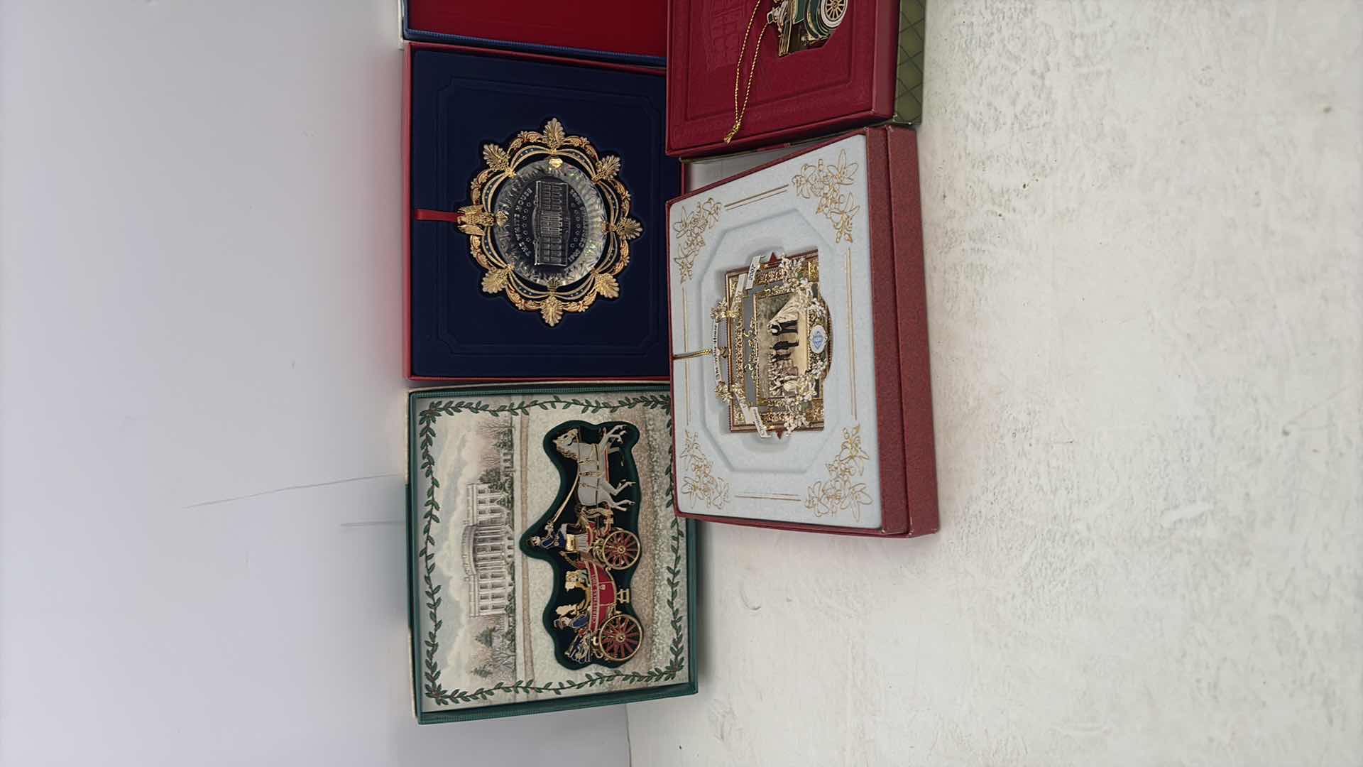 Photo 1 of WHITE HOUSE HISTORICAL SOCIETY CHRISTMAS ORNAMENTS COA