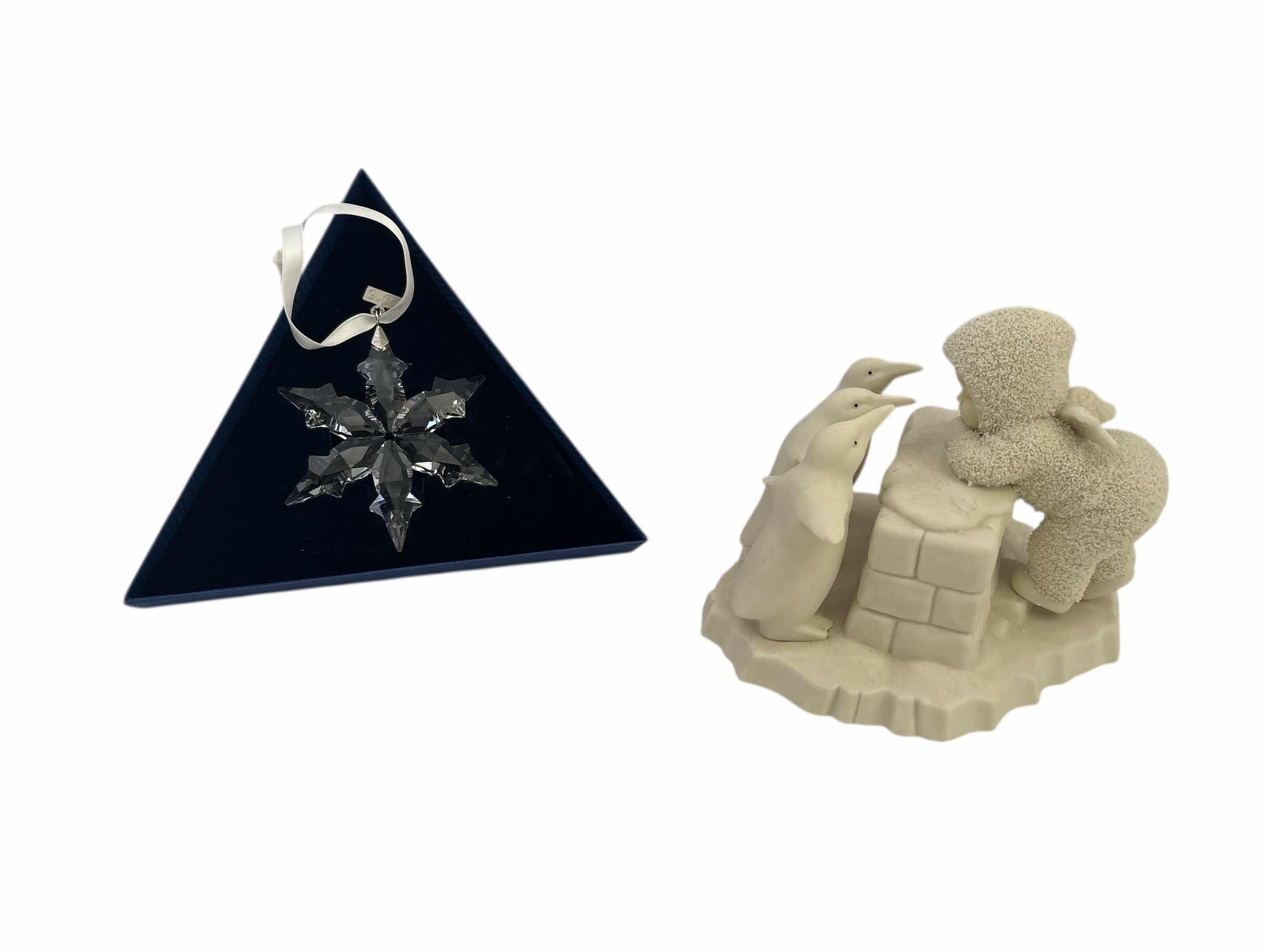 Photo 1 of SWAROSKI SNOWFLAKE ORNAMENT AND SNOW BABIES FIGURINE