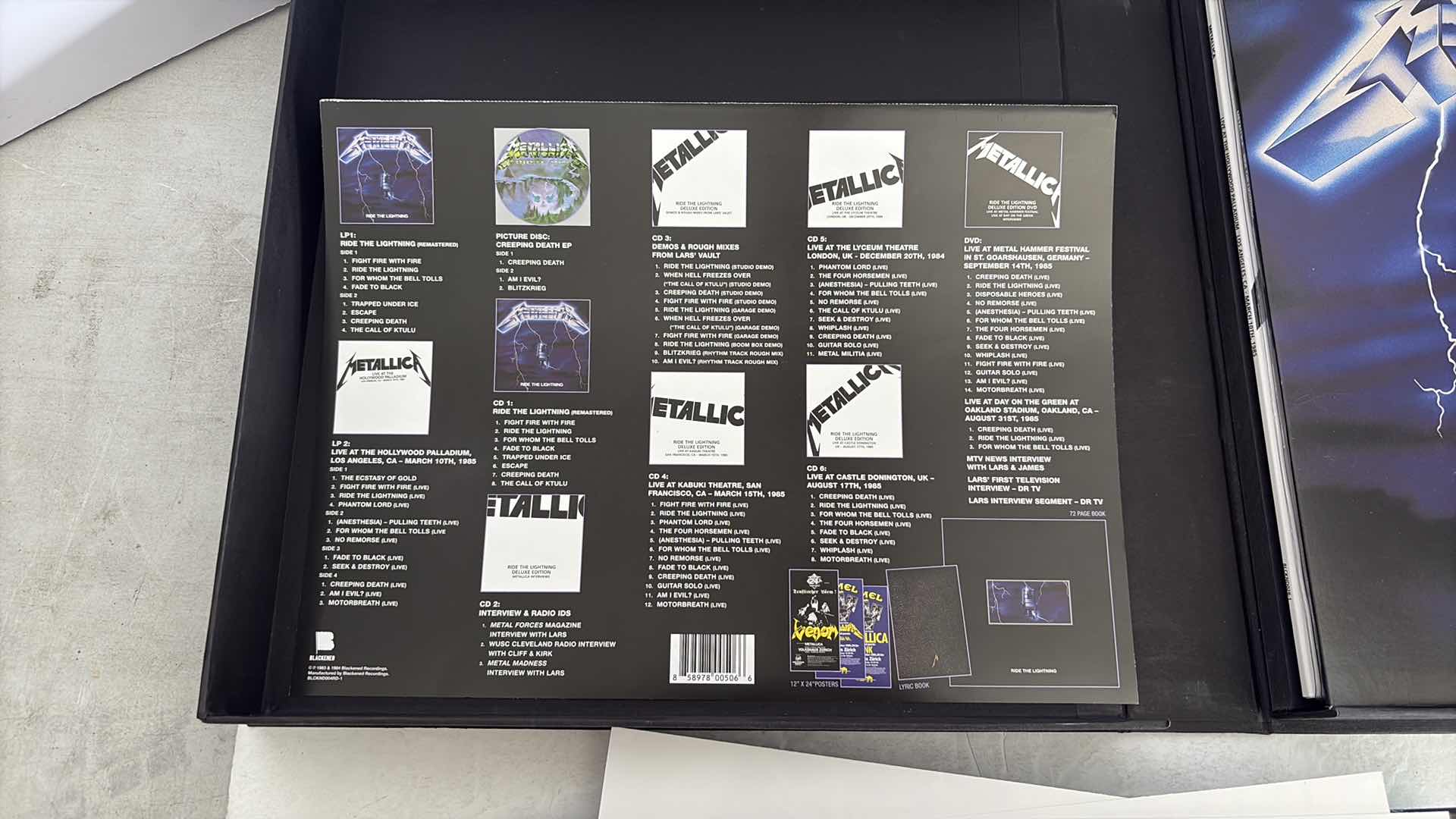 Photo 1 of METALLICA “ RIDE THE LIGHTNING” BOX CD AND LP SET RETAIL VALUE $180