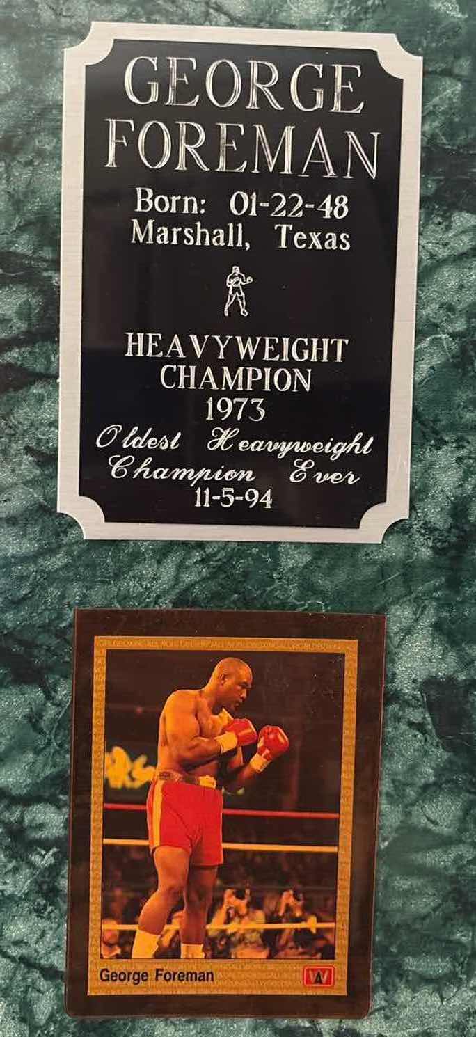 Photo 1 of GEORGE FOREMAN PLAQUE 12”X15”H