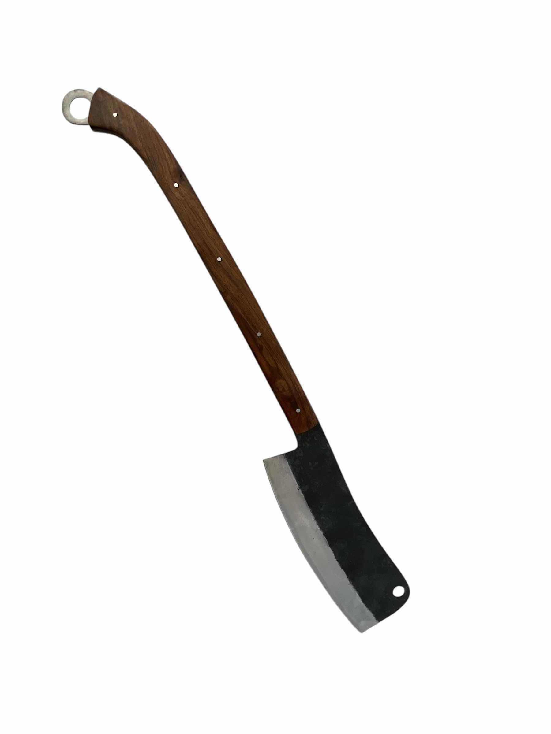 Photo 1 of 30” TWO HANDED WOODEN HANDLE CLEAVER KNIFE