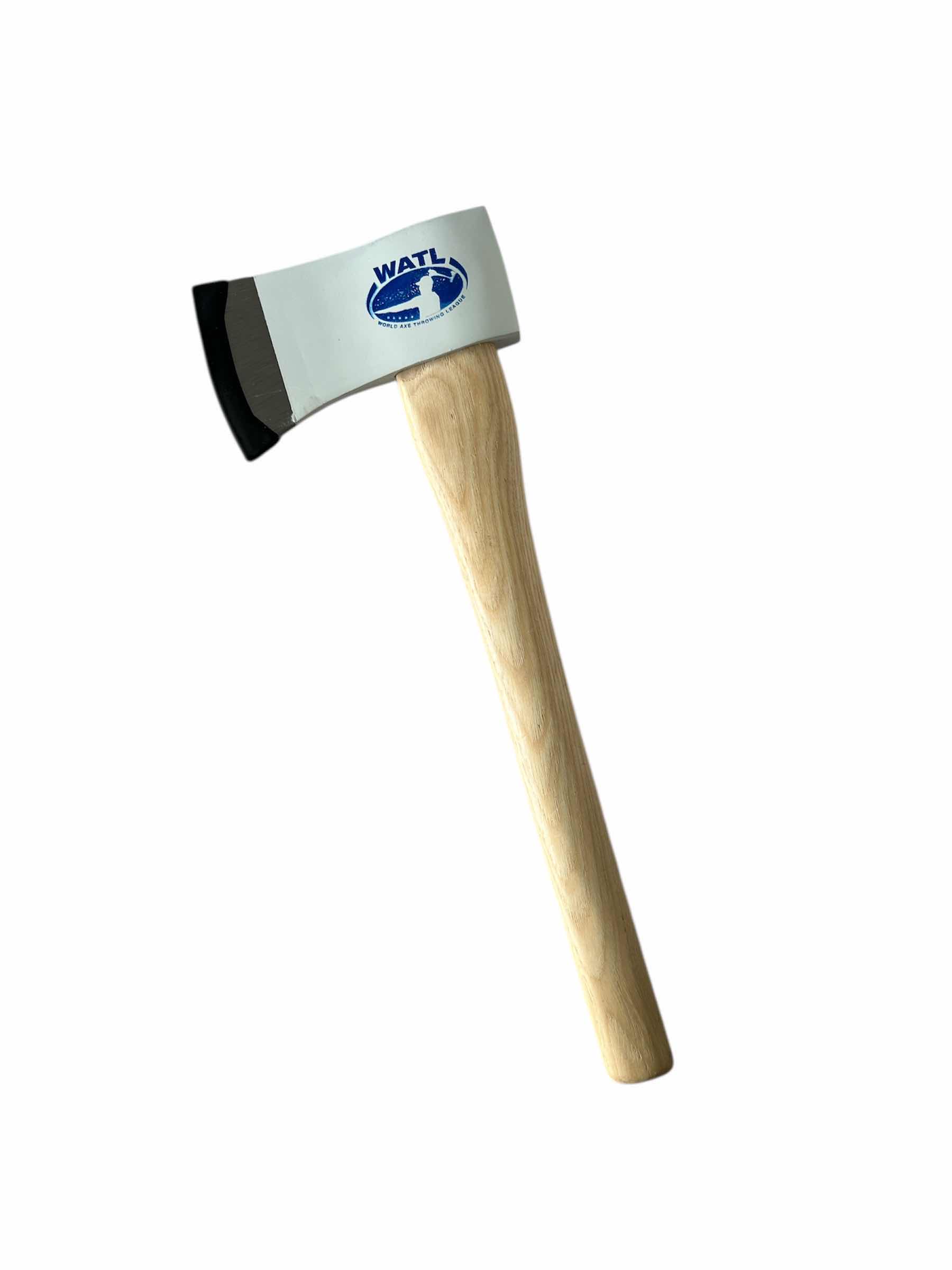 Photo 1 of WATL (WORLD AXE THROWING LEAGUE) THROWING AXE WITH SHEATH 3 3/4” BLADE 16” TOTAL LENGTH