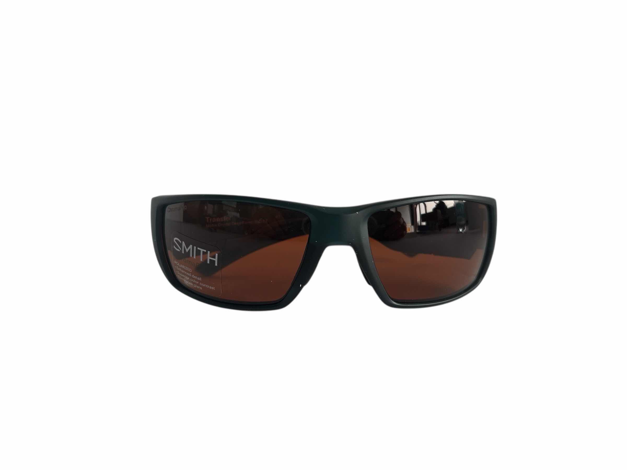 Photo 1 of SMITH TRANSFER MATTE CRYSTAL DEEP FOREST POLARIZED SUNGLASSES