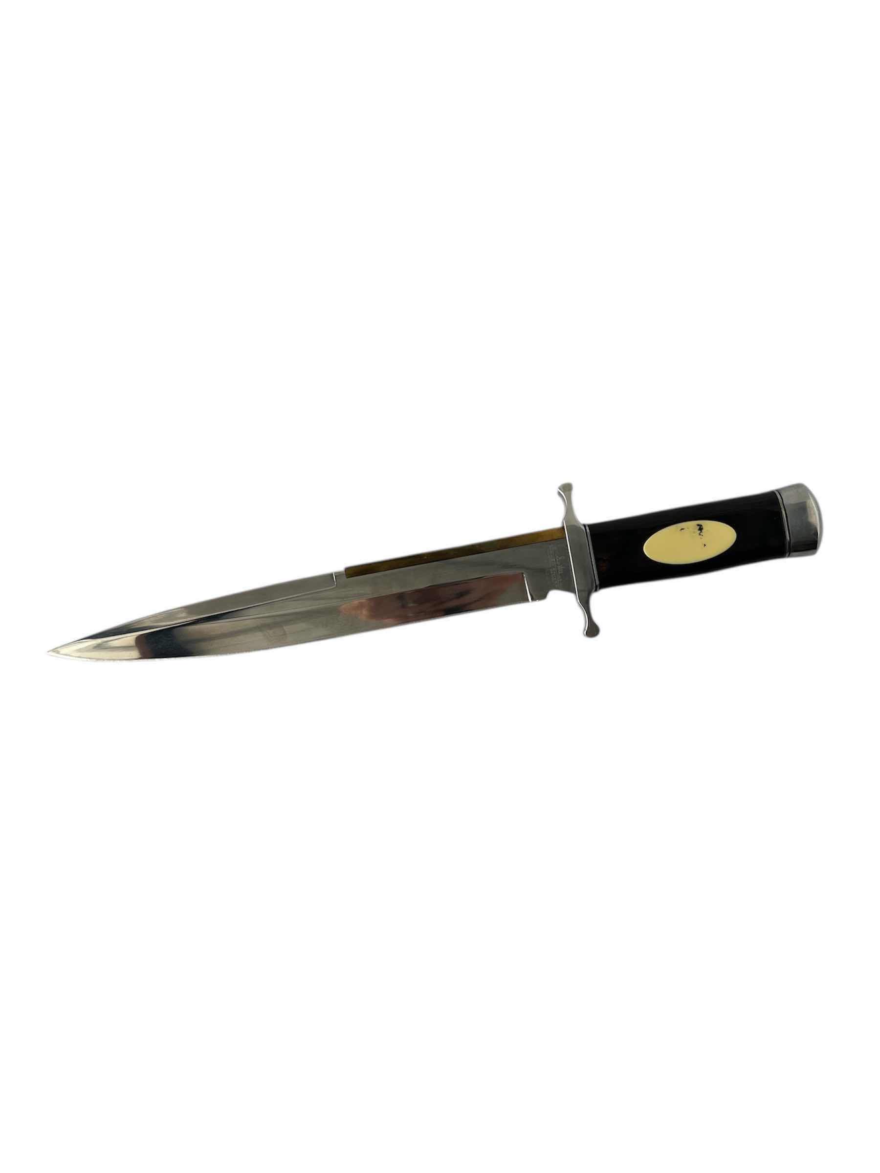 Photo 1 of GIL HIBBON TOOTHPICK BOWIE KNIFE 12” BLADE AND SHEATH