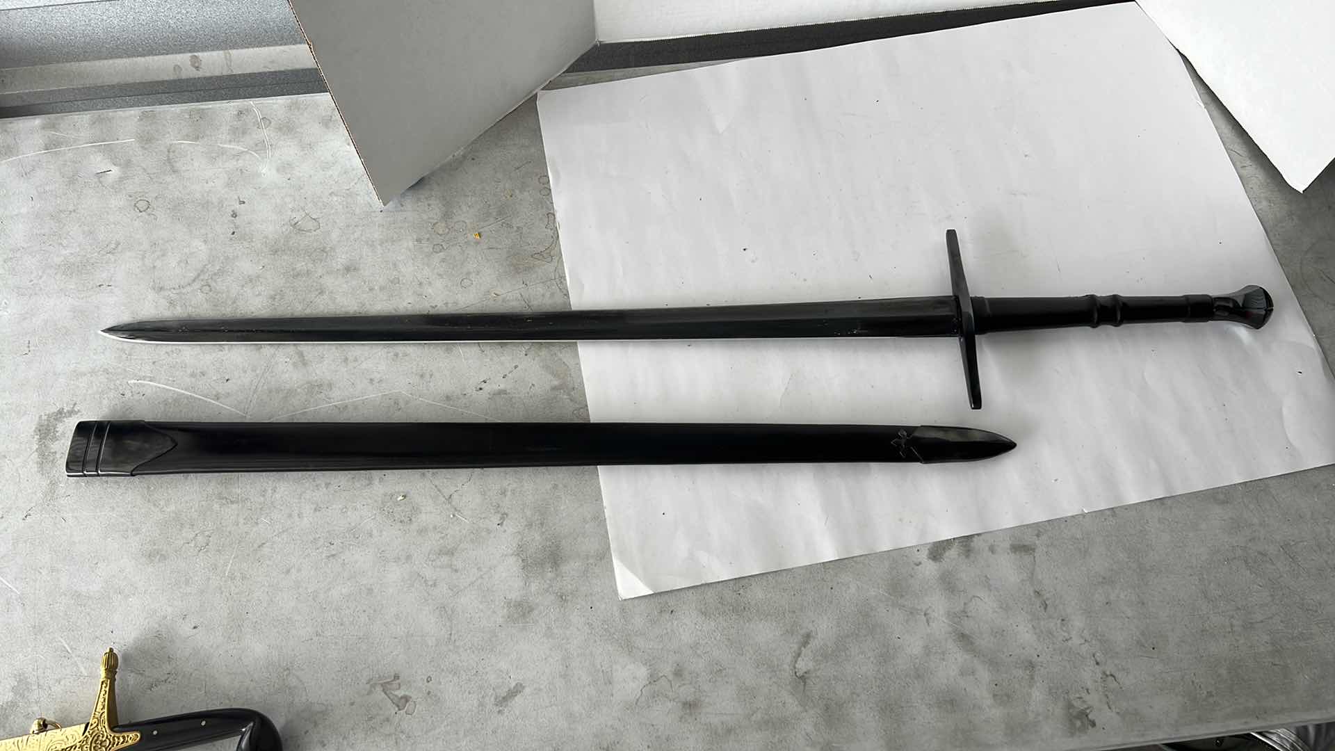 Photo 1 of 32” BLADE COLD STEEL SWORD WITH 11” HANDLE WRAPPED WITH LEATHER $220