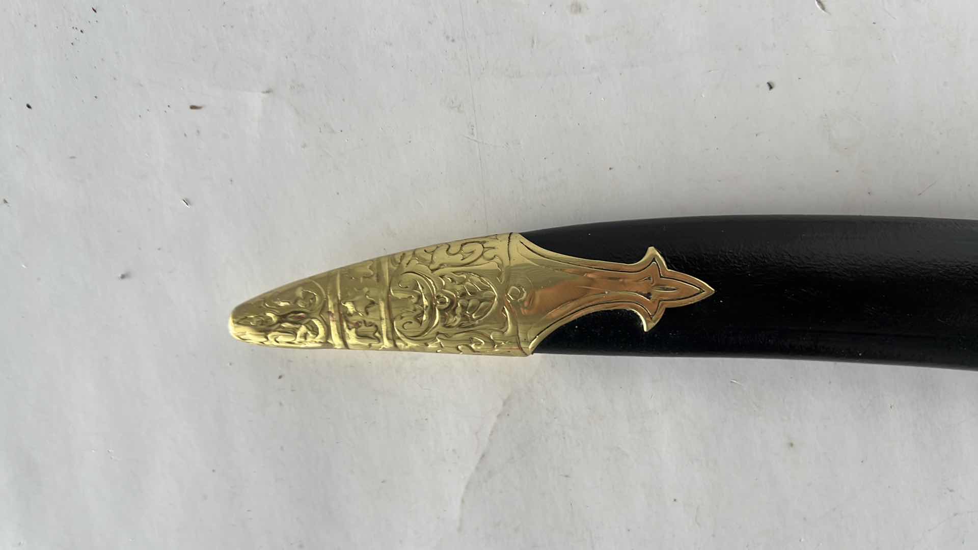 Photo 1 of 31” OTTOMAN SWORD WITH HARD SHEATH BLACK HANDLE $350