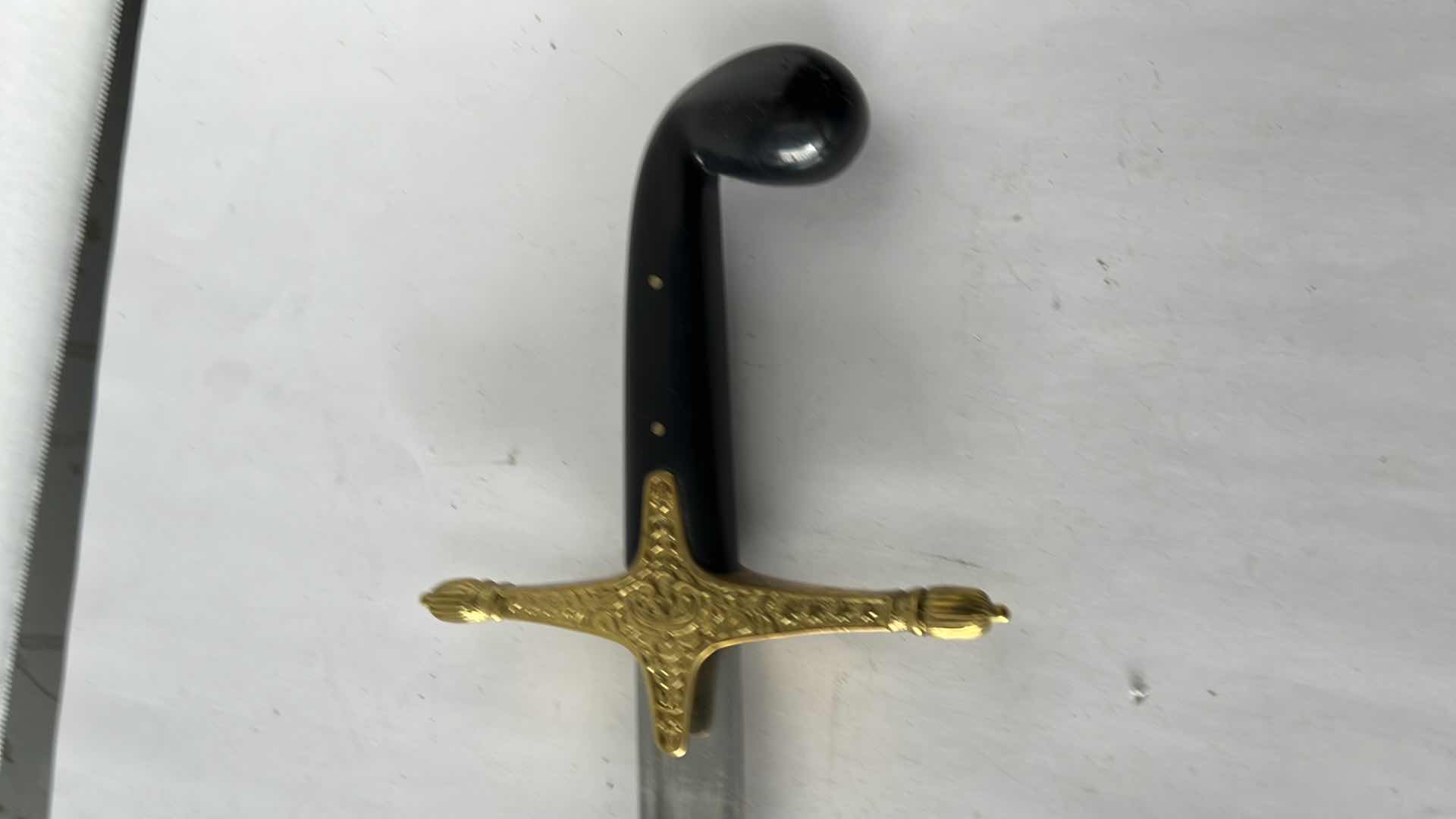 Photo 1 of 31” OTTOMAN SWORD WITH HARD SHEATH BLACK HANDLE $350