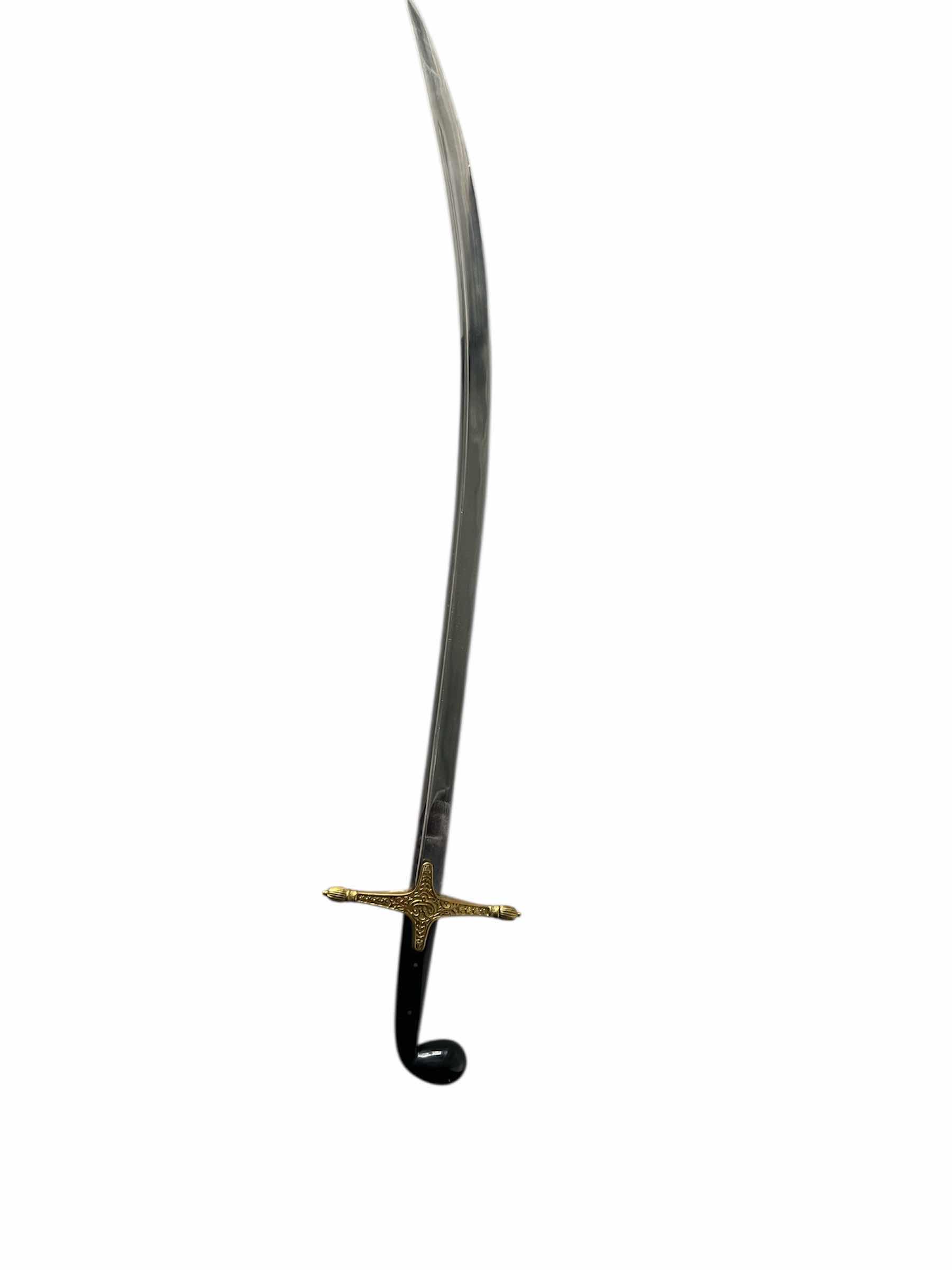 Photo 1 of 31” OTTOMAN SWORD WITH HARD SHEATH BLACK HANDLE $350