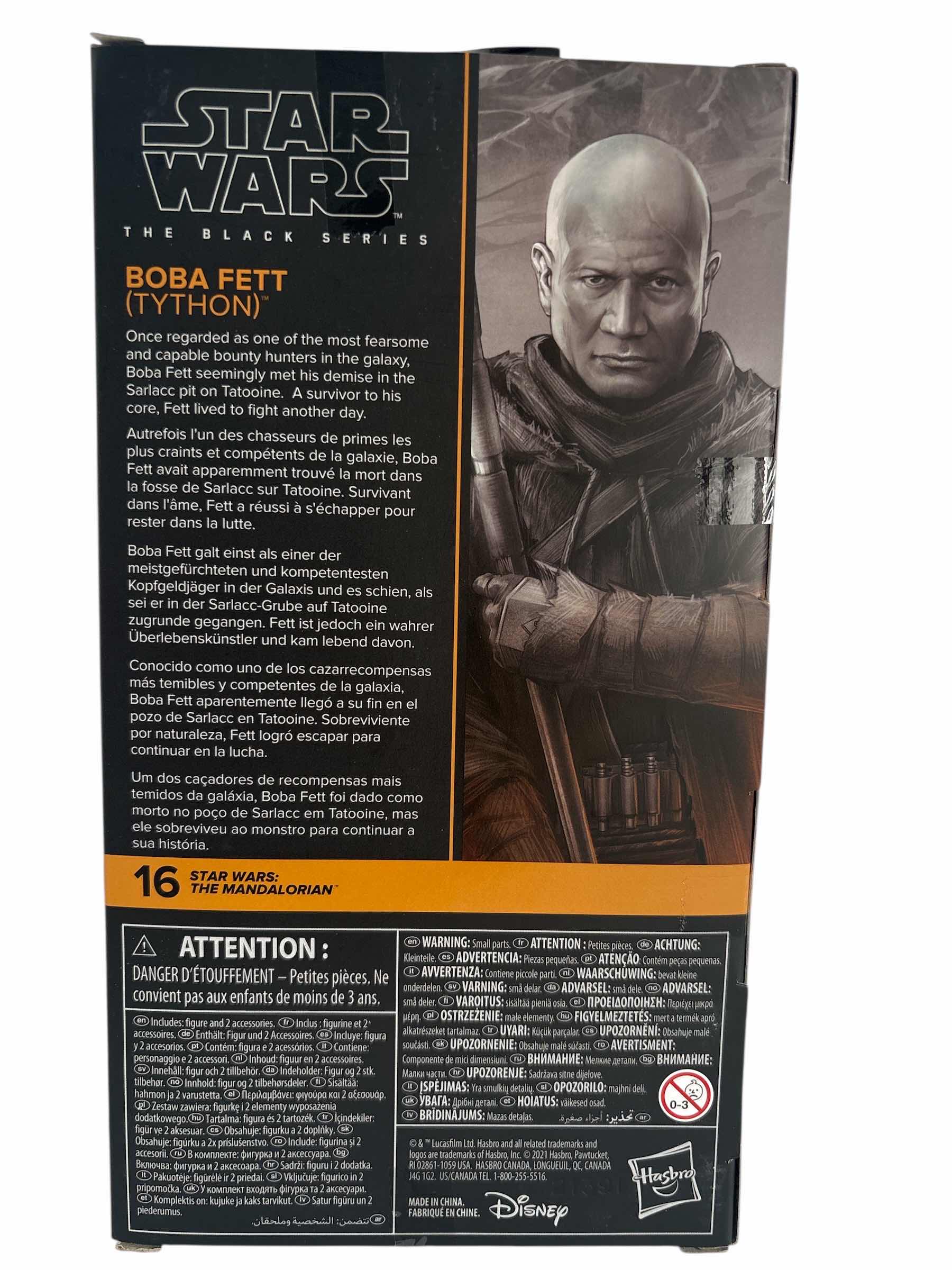 Photo 1 of STAR WARS THE BLACK SERIES “ BOBA FETT” (TYTHON) TOY COLLECTIBLE ACTION FIGURE 8”