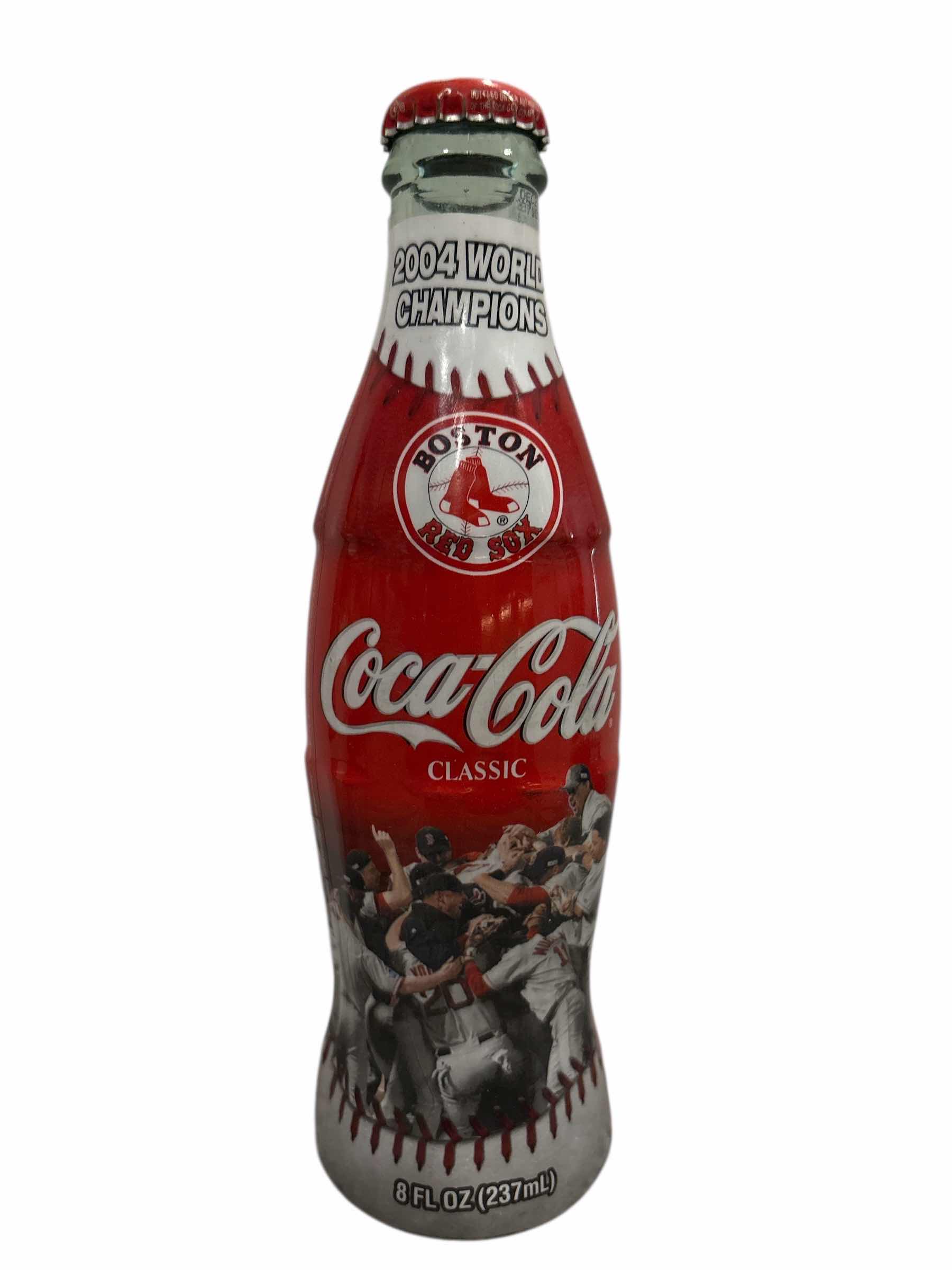 Photo 1 of COCA COLA BOSTON RED SOX 2004 WORLD CHAMPIONSHIP BOTTLE 7”H