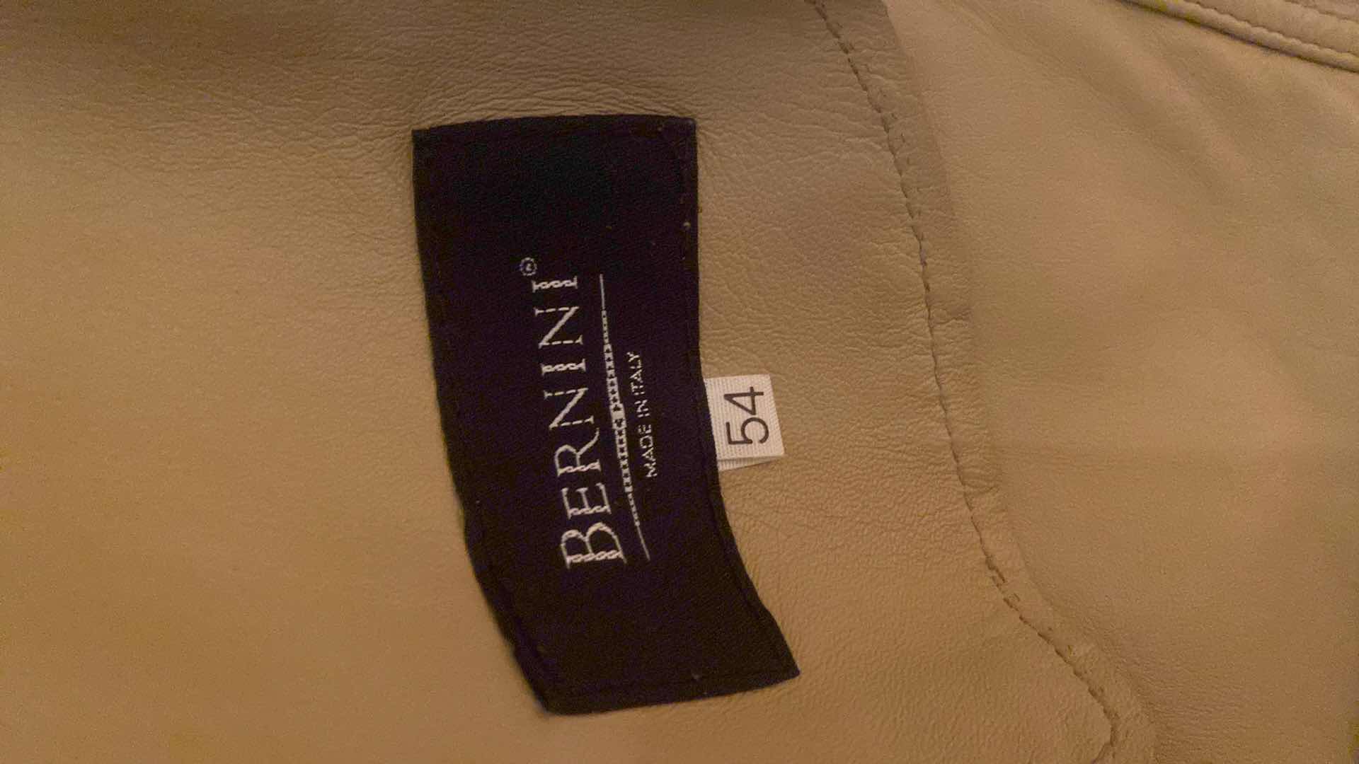 Photo 1 of BERNINI LEATHER JACKET MADE IN ITALY MENS SIZE 54