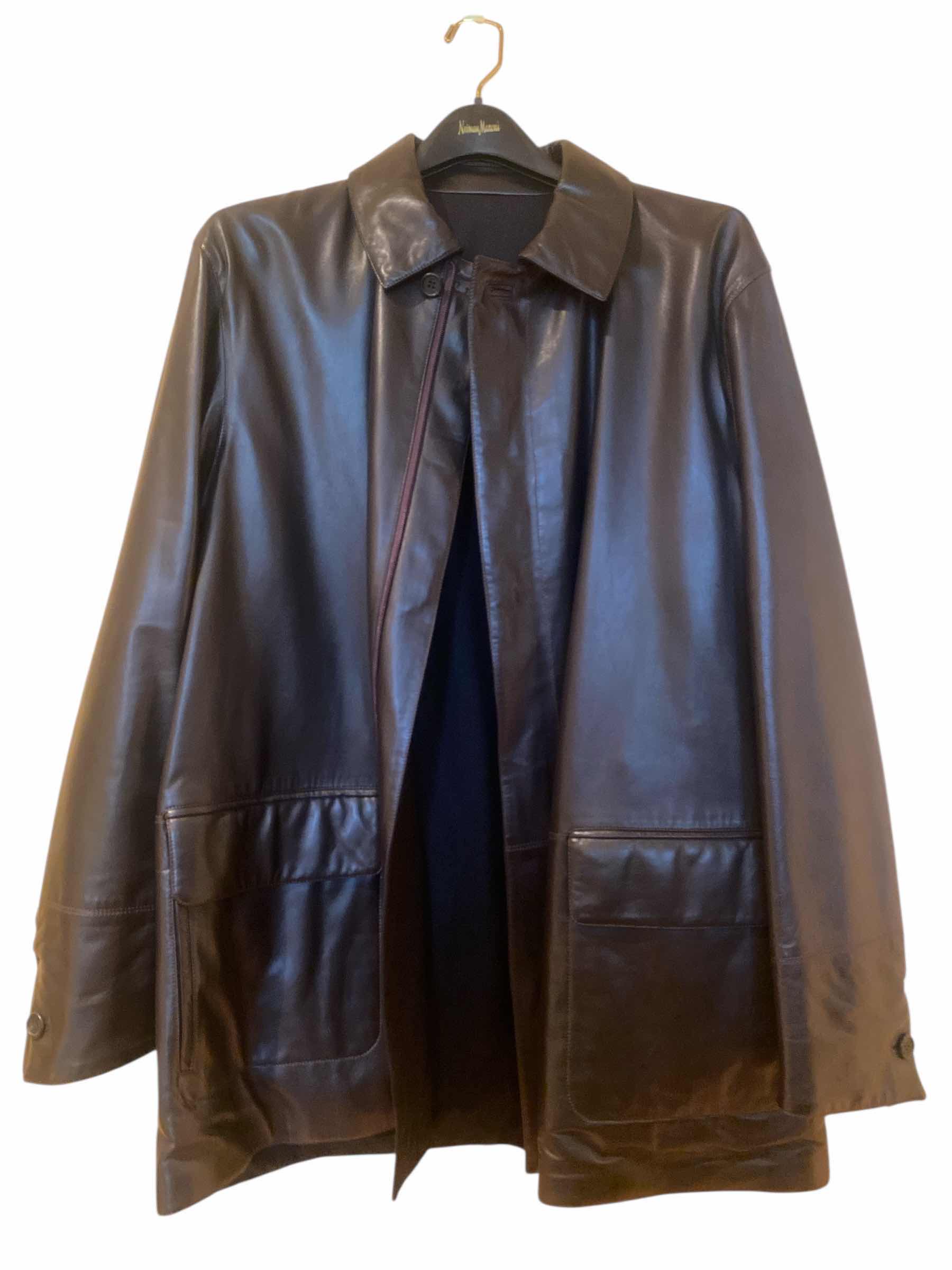 Photo 1 of MEN BRIONI HAND TAILORED LEATHER REVERSIBLE JACKET MADE IN ITALY S EST SIZE 54 OR 56