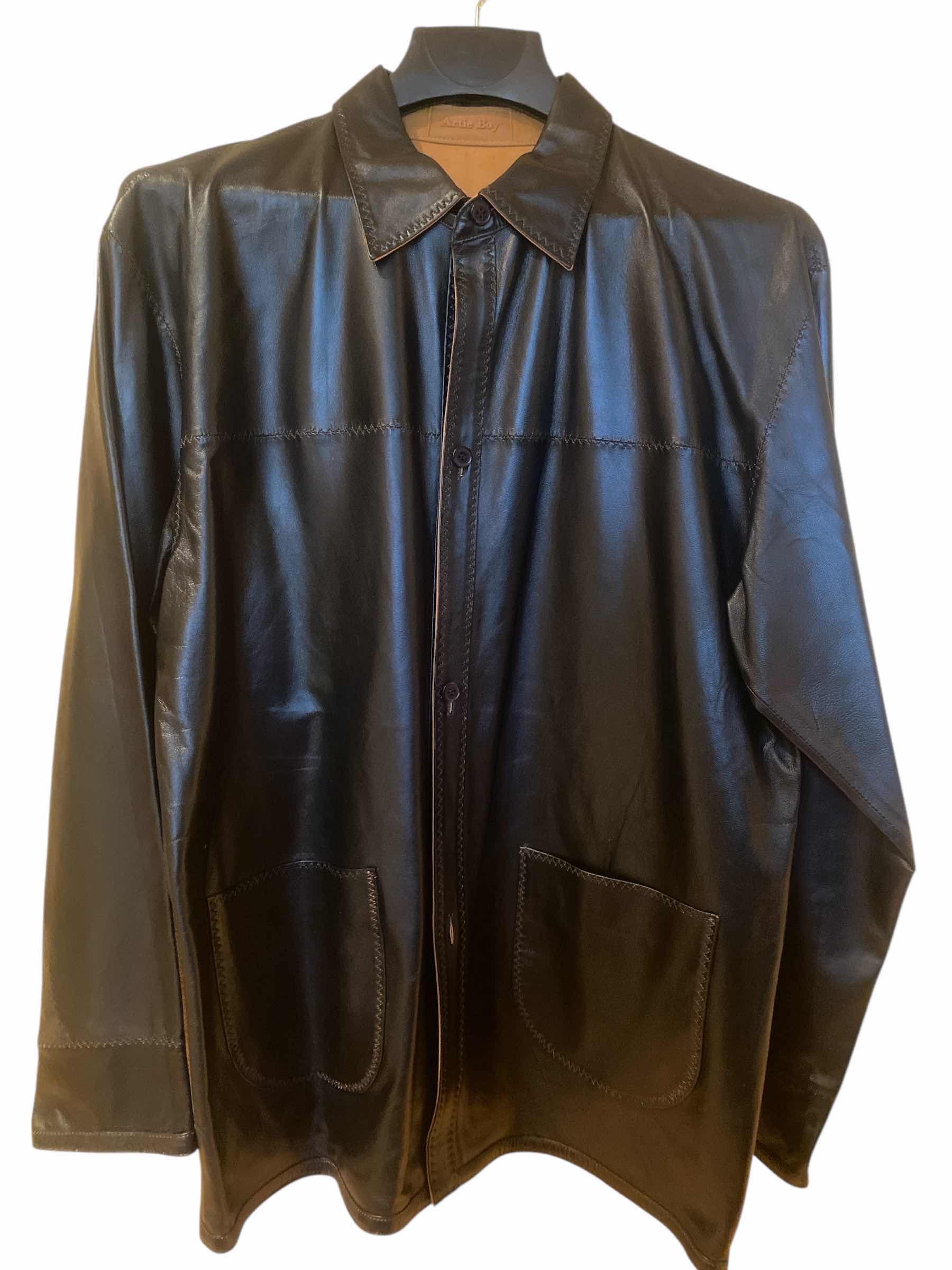 Photo 1 of ARTIE BOY REVERSIBLE LEATHER JACKET MENS SIZE EST LARGE/X-LARGE