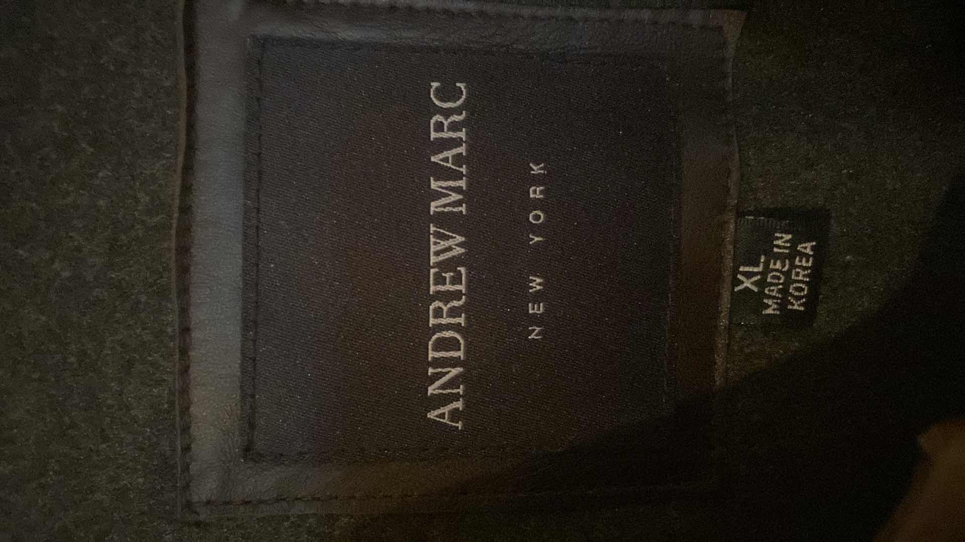 Photo 1 of ANDREW MARC LEATHER JACKET MENS SIZE X-LARGE