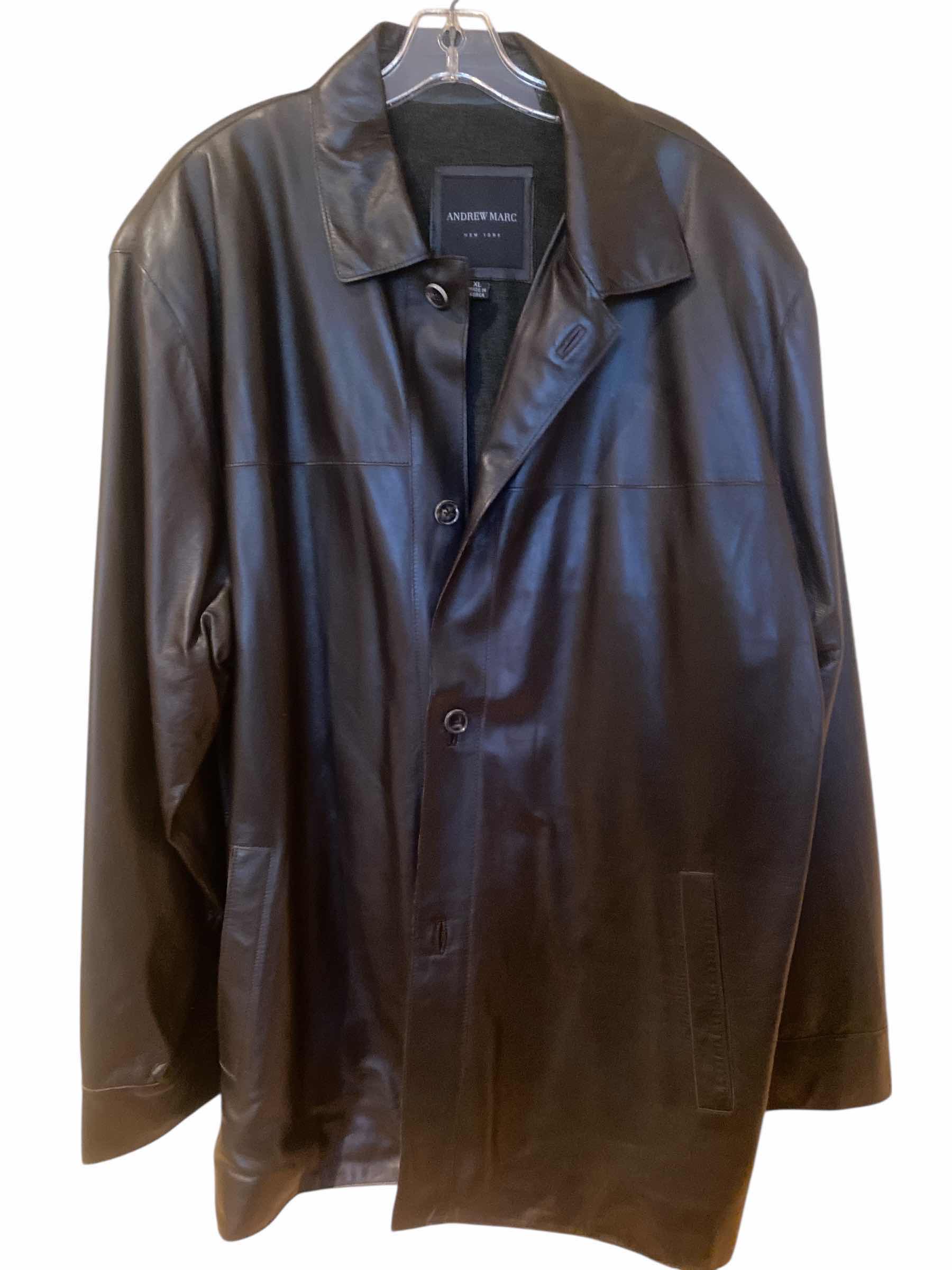 Photo 1 of ANDREW MARC LEATHER JACKET MENS SIZE X-LARGE