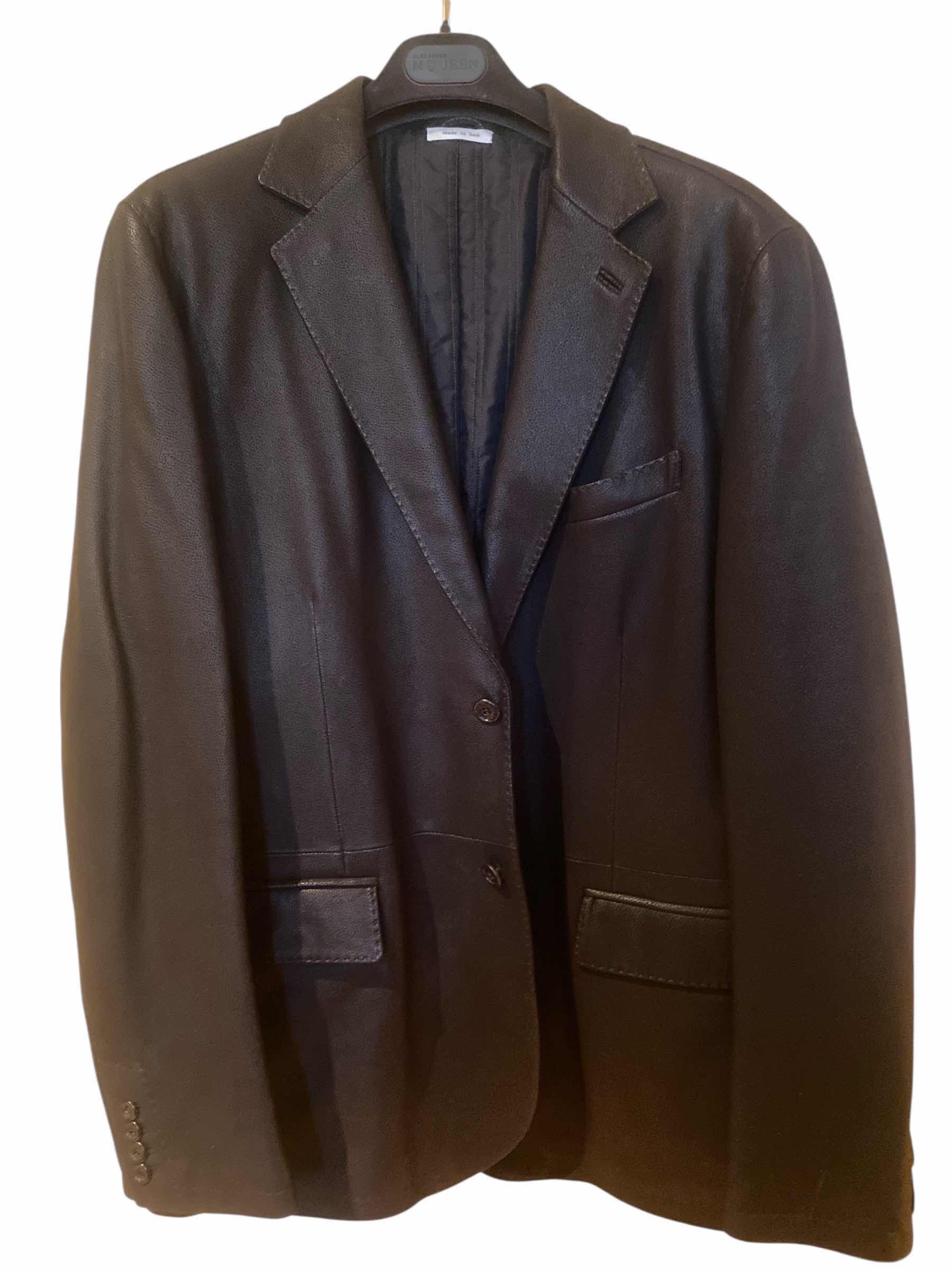 Photo 1 of ERMENEGILDO ZEGNA LEATHER JACKET MADE IN ITALY MENS SIZE EST LARGE/XLARGE