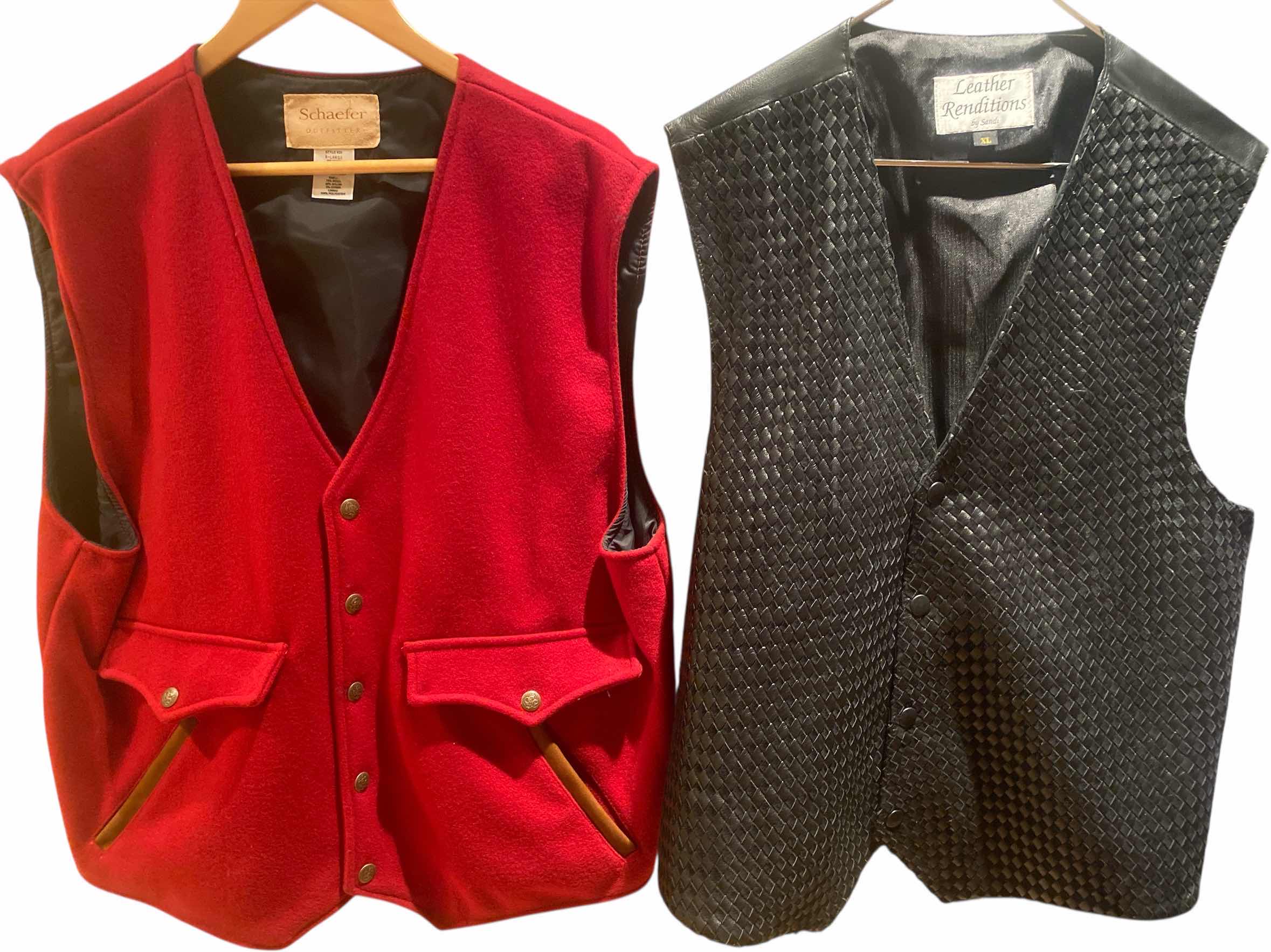 Photo 1 of 2 - SCHAEFER OUTFITTER & LEATHER RENDITIONS VESTS MENS SIZE XL