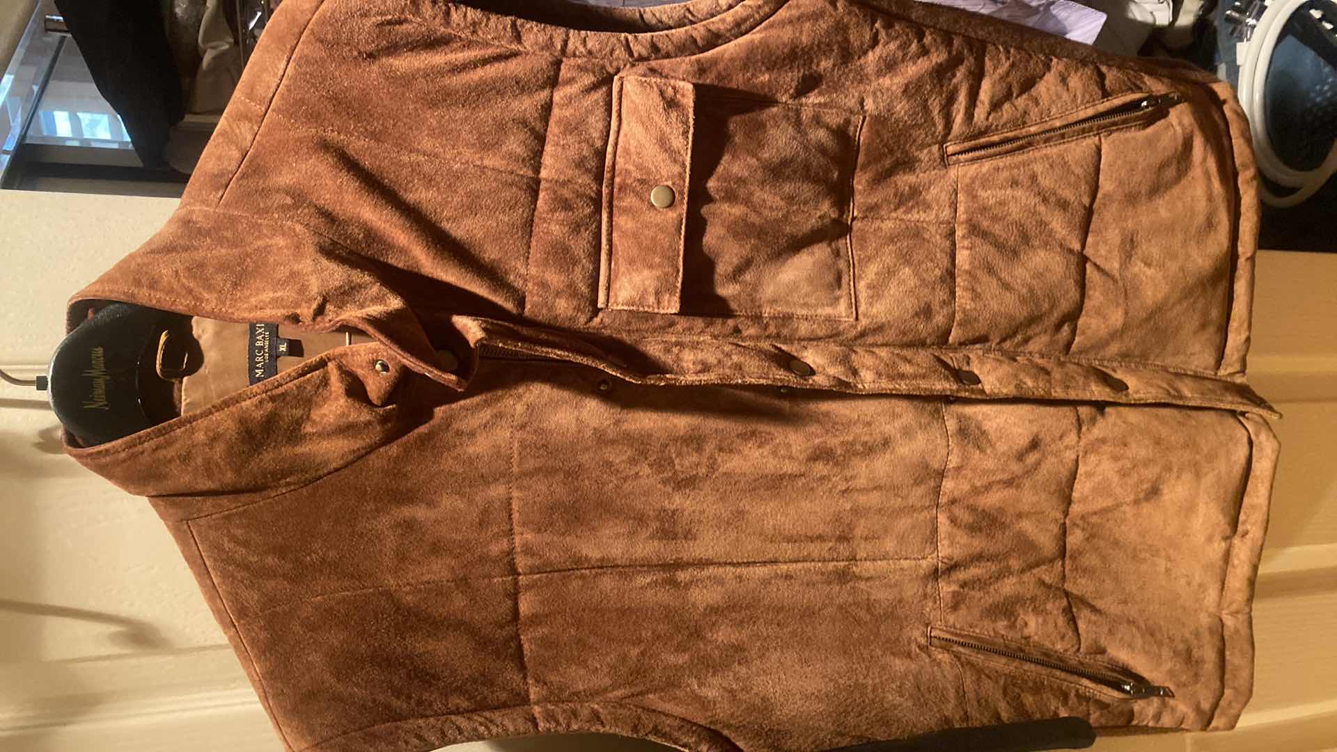 Photo 1 of 2 - PIONEER WEAR & MARC BAXIS LEATHER VESTS MENS SIZE X LARGE