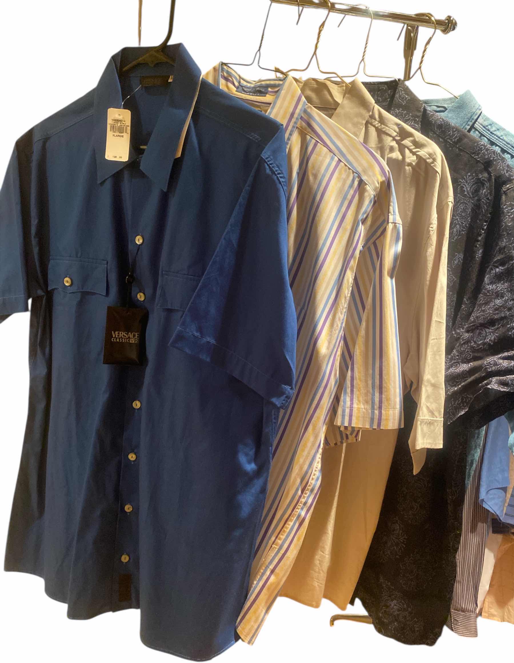 Photo 1 of 5 - DESIGNER SHORT SLEEVE SHIRTS (SOME WITH $ TAGS) MENS SIZE X LARGE