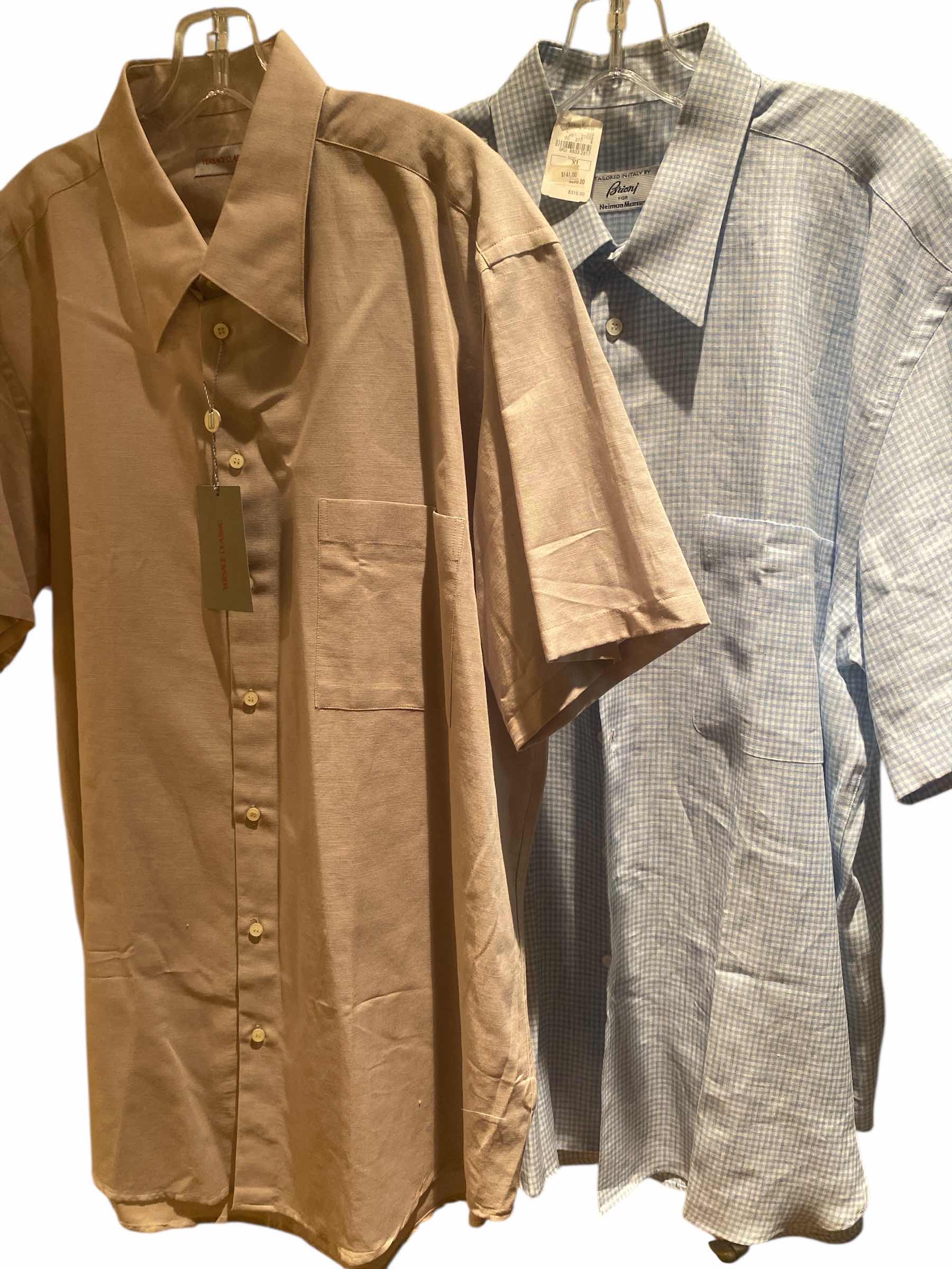 Photo 1 of 2 - NEW VERSACE CLASSIC & BRIONI SHORT SLEEVE DRESS SHIRTS SIZE XL