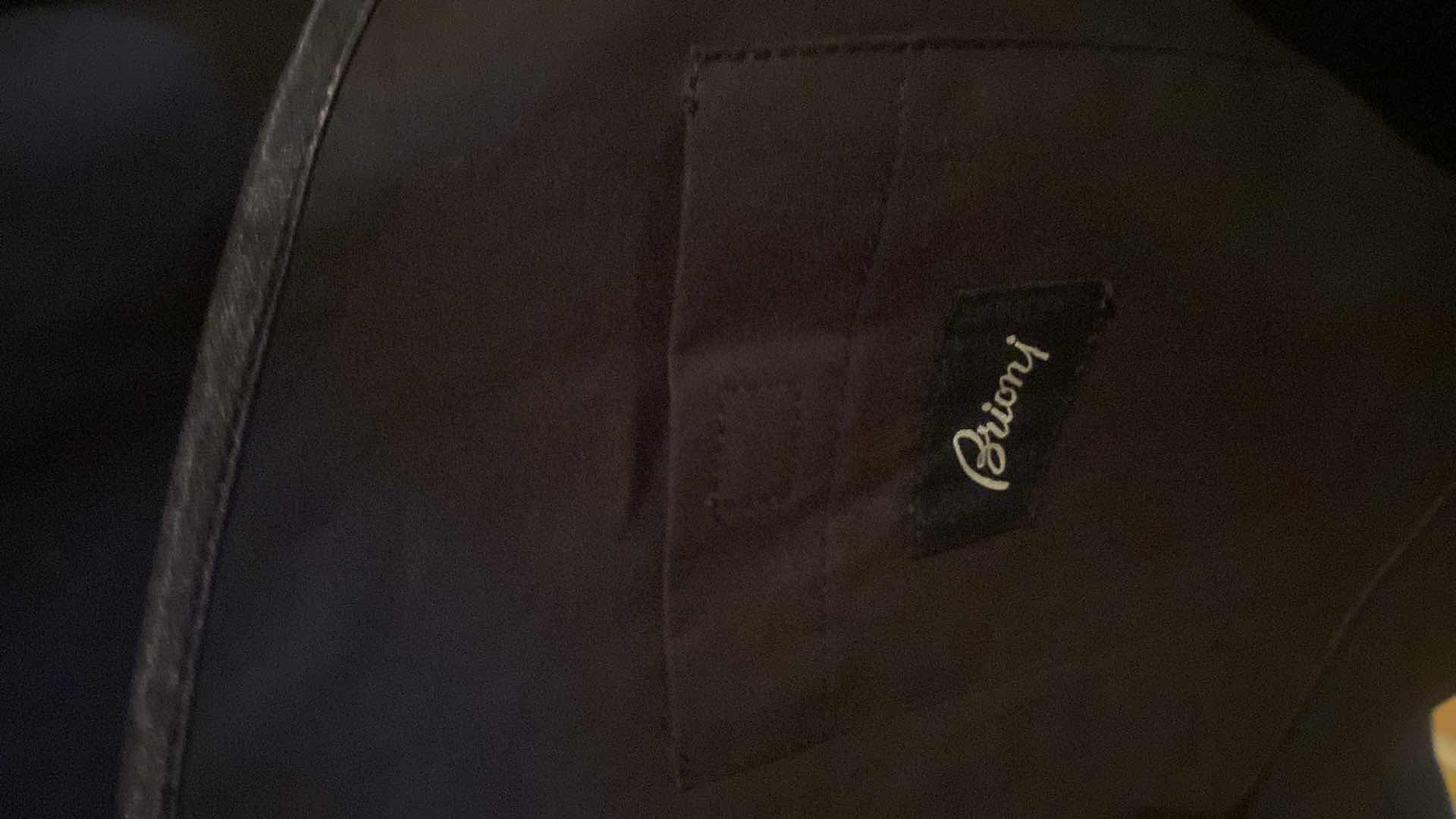 Photo 1 of BRIONI BLACK CANVAS COAT MENS MADE IN ITALY EST SIZE LARGE