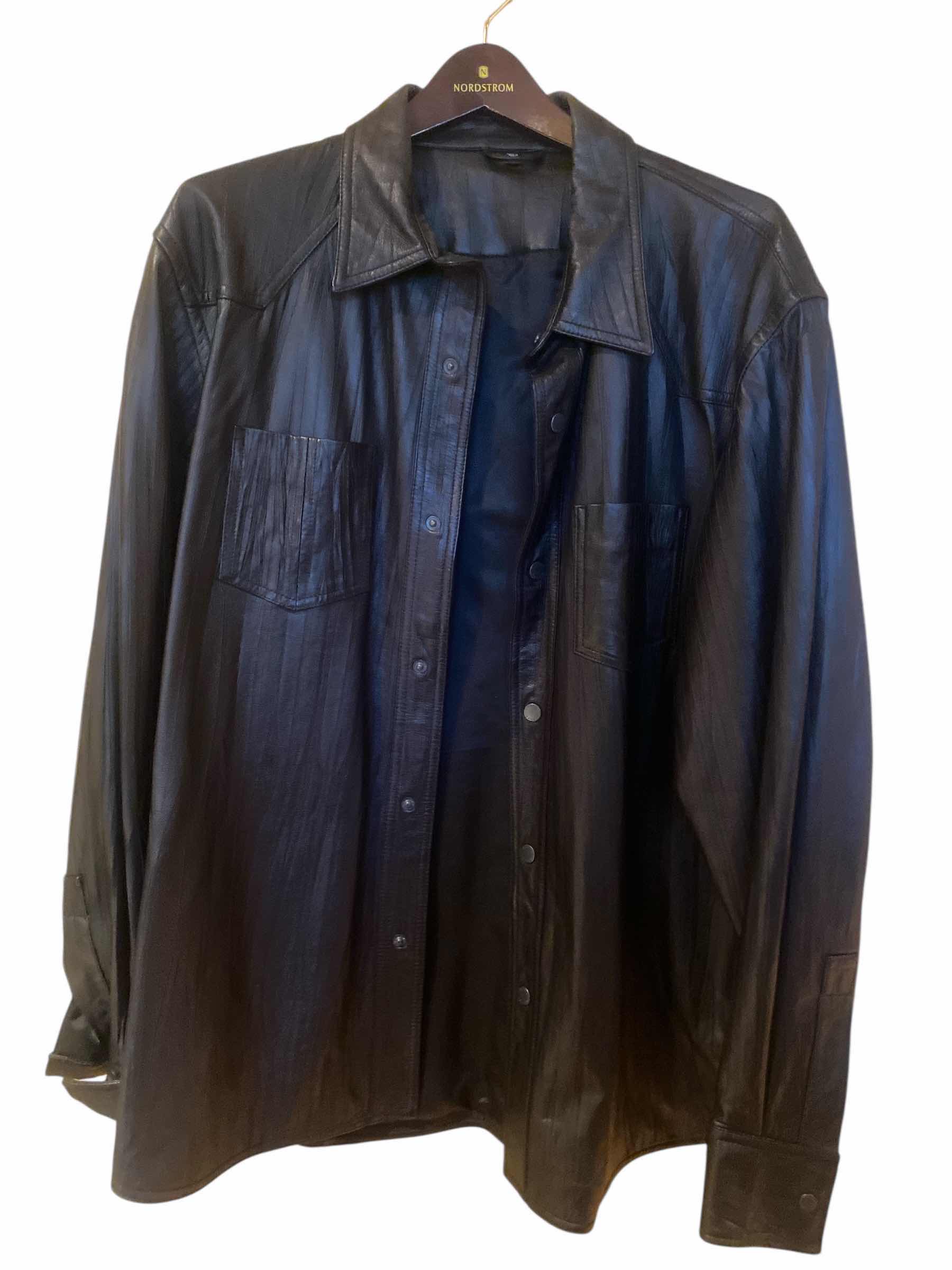 Photo 1 of JHANE BARNES LEATHER JACKET MENS SIZE 46