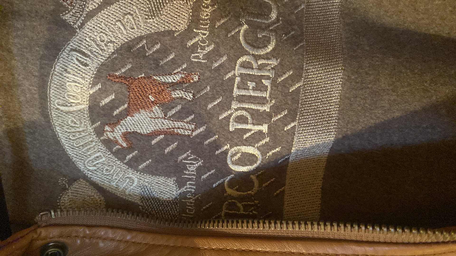 Photo 1 of MARCO PIERGUIDI LEATHER BOMBER JACKET WITH ZIP OUT WOOL VEST BOMBER JACKET MENS SIZE 52