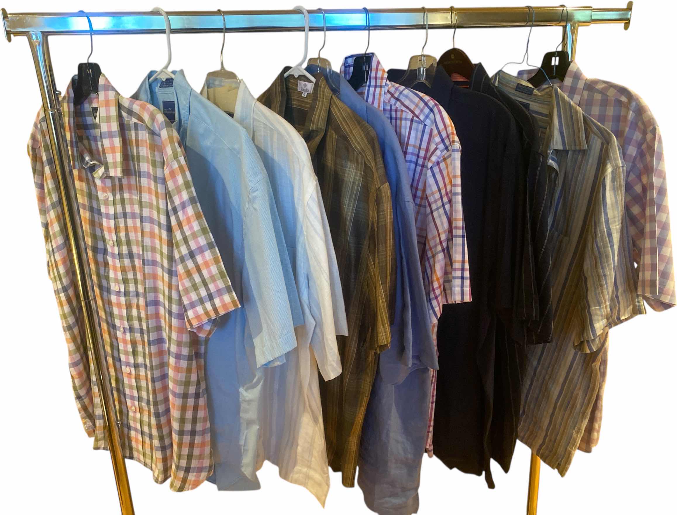 Photo 1 of 10 - DESIGNER GOLF & SHORT SLEEVE BUTTON DOWNS SHIRTS MENS SIZE X LARGE (SOME WITH TAGS)