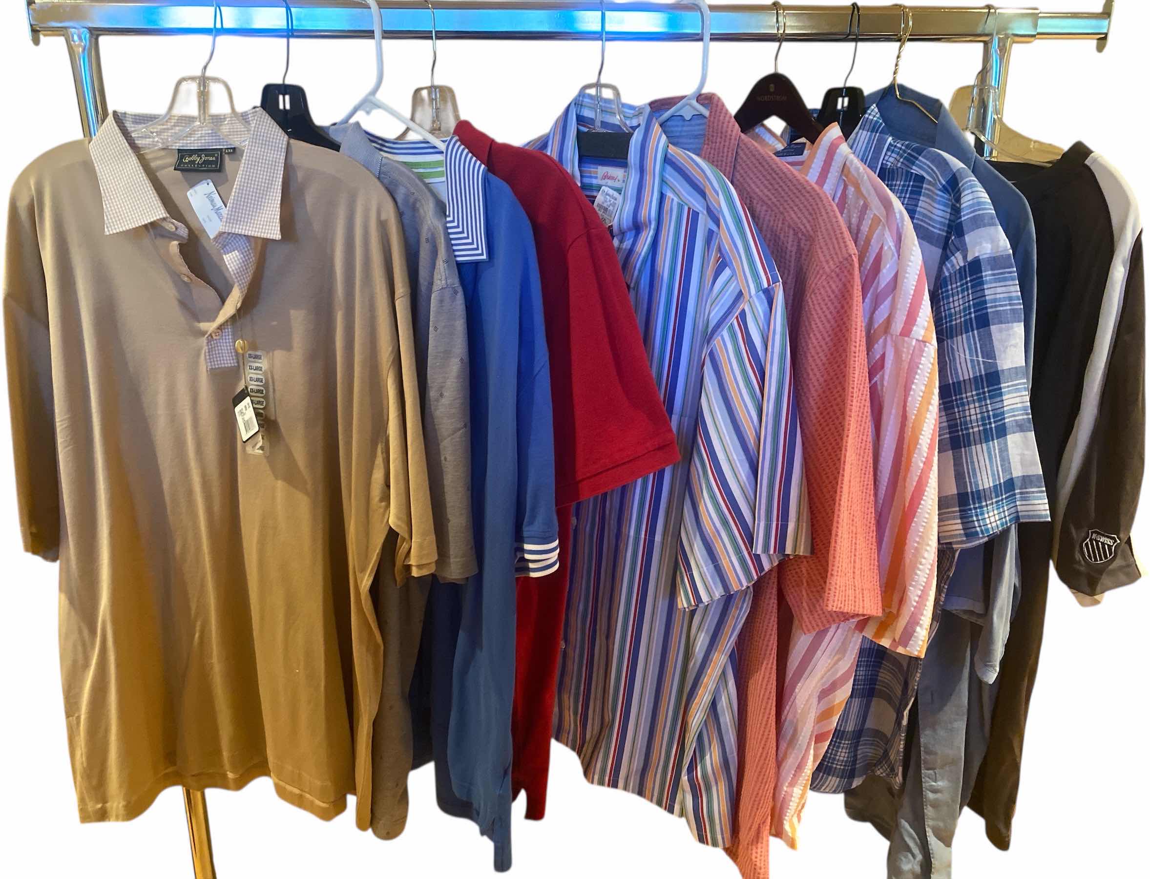Photo 1 of 10 - DESIGNER GOLF SHIRTS & BUTTON DOWN SHORT SLEEVE MENS SIZE XXLARGE (SOME WITH TAGS)
