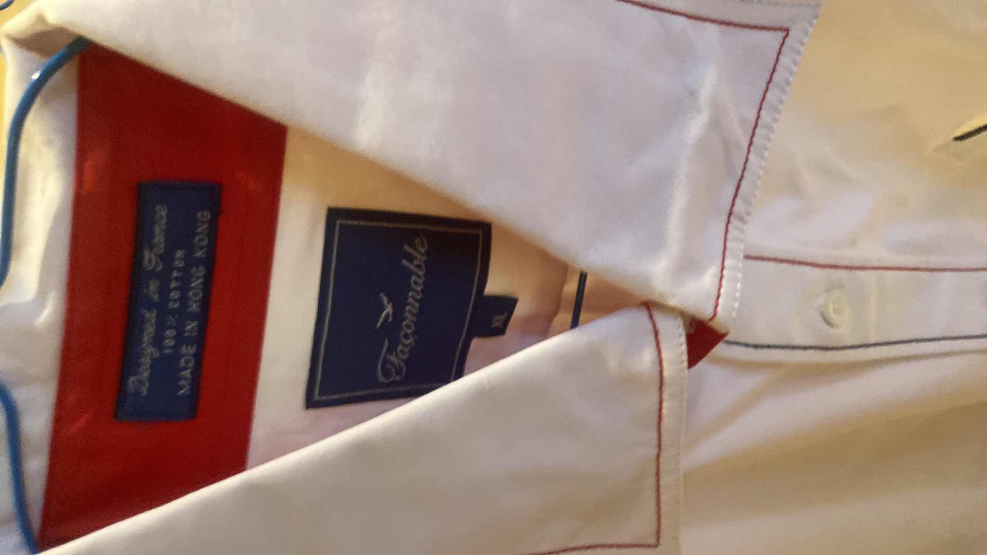 Photo 1 of 10- DESIGNER LONG SLEEVE DRESS SHIRTS SIZE 17, 17 1/2 & X LARGE (SOME WITH TAGS)