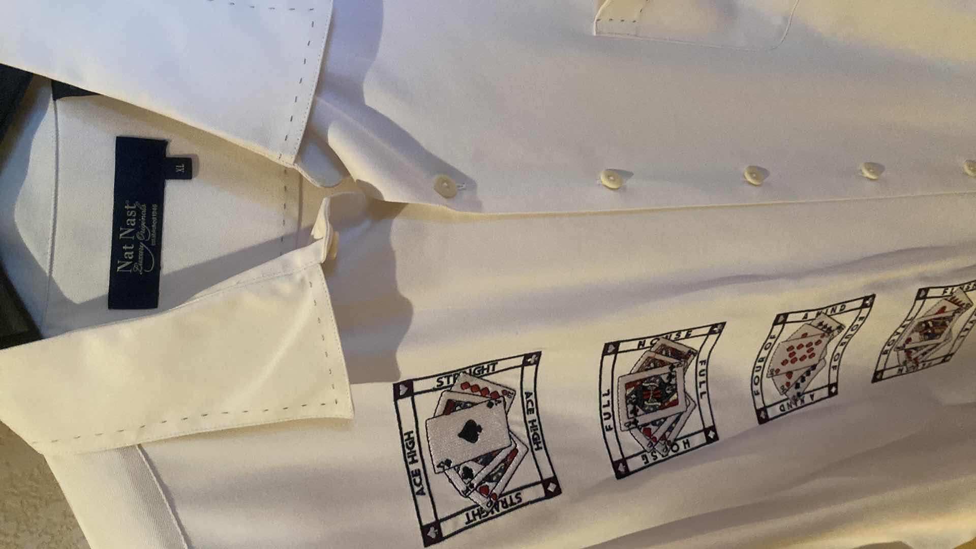 Photo 1 of 10- DESIGNER SHORT SLEEVE DRESS SHIRTS SIZE 17, 17 1/2 & X LARGE (SOME WITH TAGS)