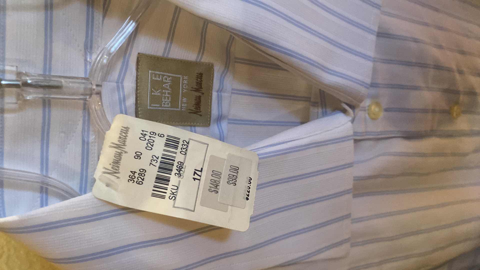 Photo 1 of 10- DESIGNER LONG SLEEVE DRESS SHIRTS SIZE 17, 17 1/2 & X LARGE (SOME WITH TAGS)