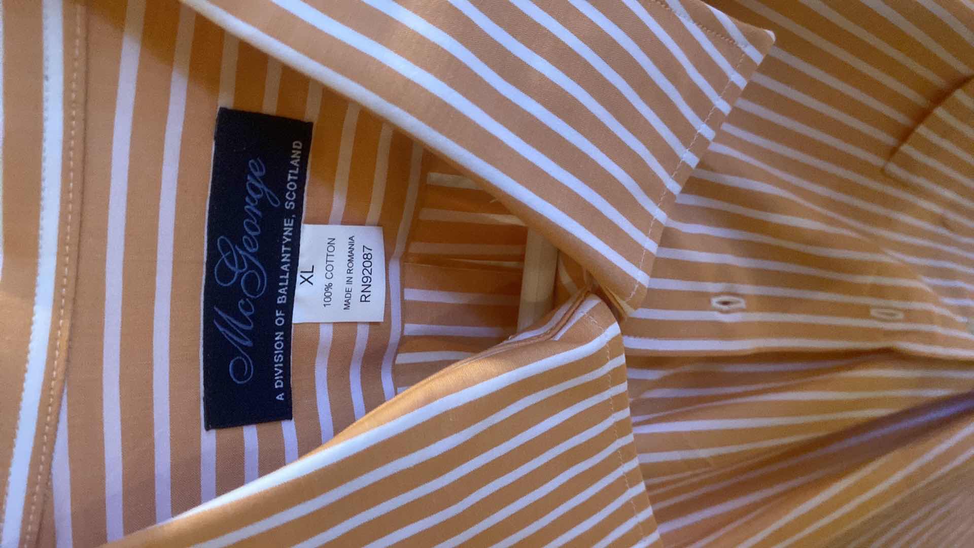 Photo 1 of 10- DESIGNER LONG SLEEVE DRESS SHIRTS SIZE 17, 17 1/2 & X LARGE (SOME WITH TAGS)